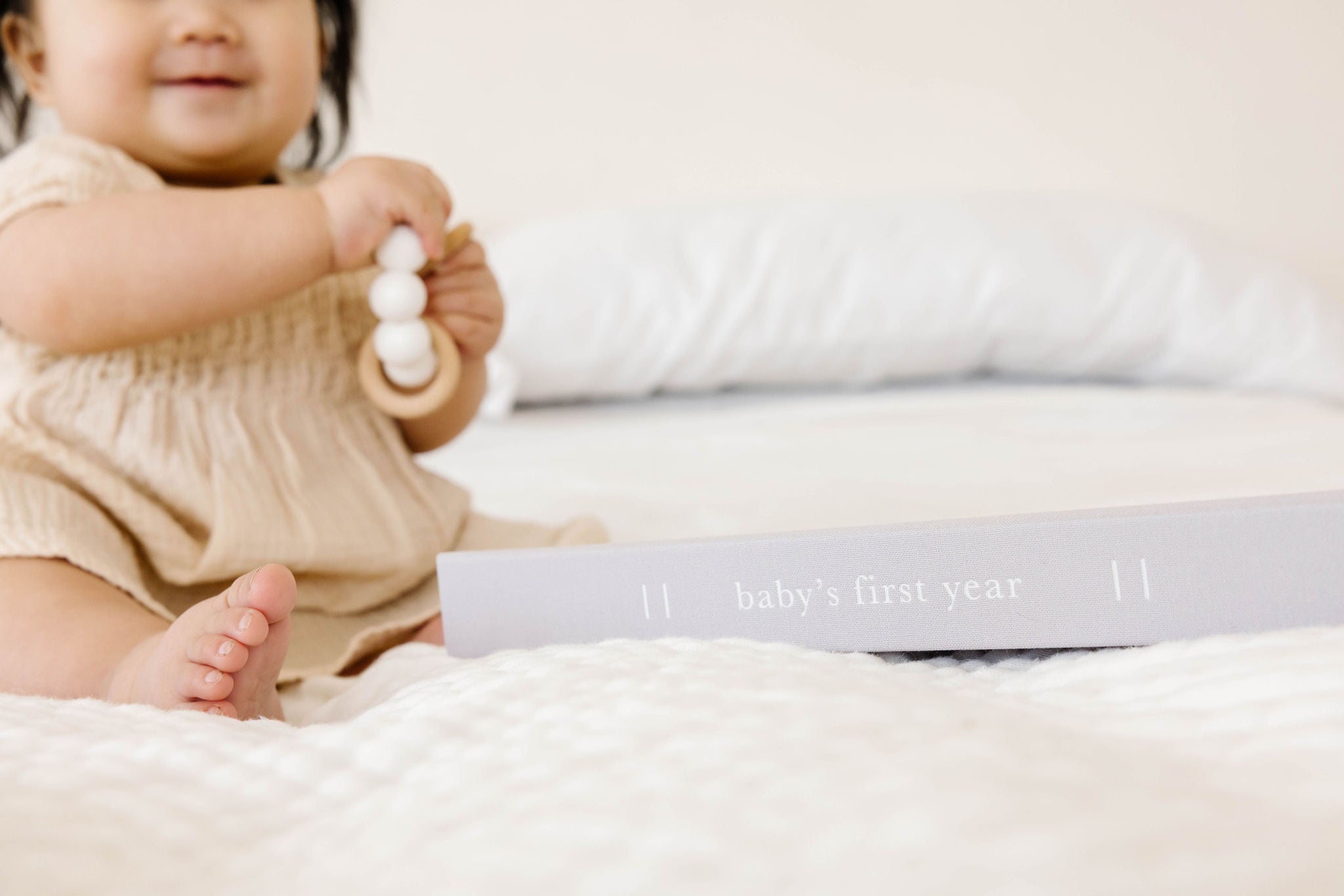 First Year Baby Memory Book - Gray