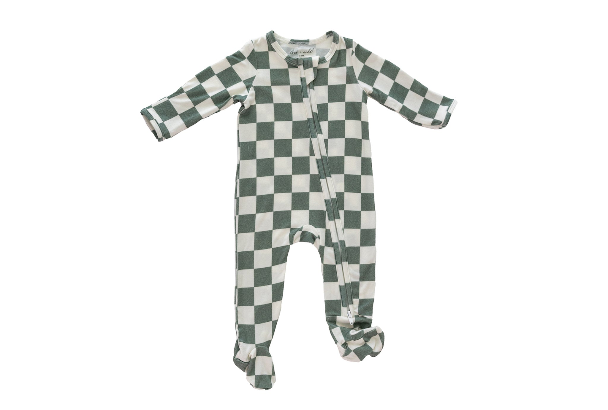 Zip Sleeper - Sage Checkerboard