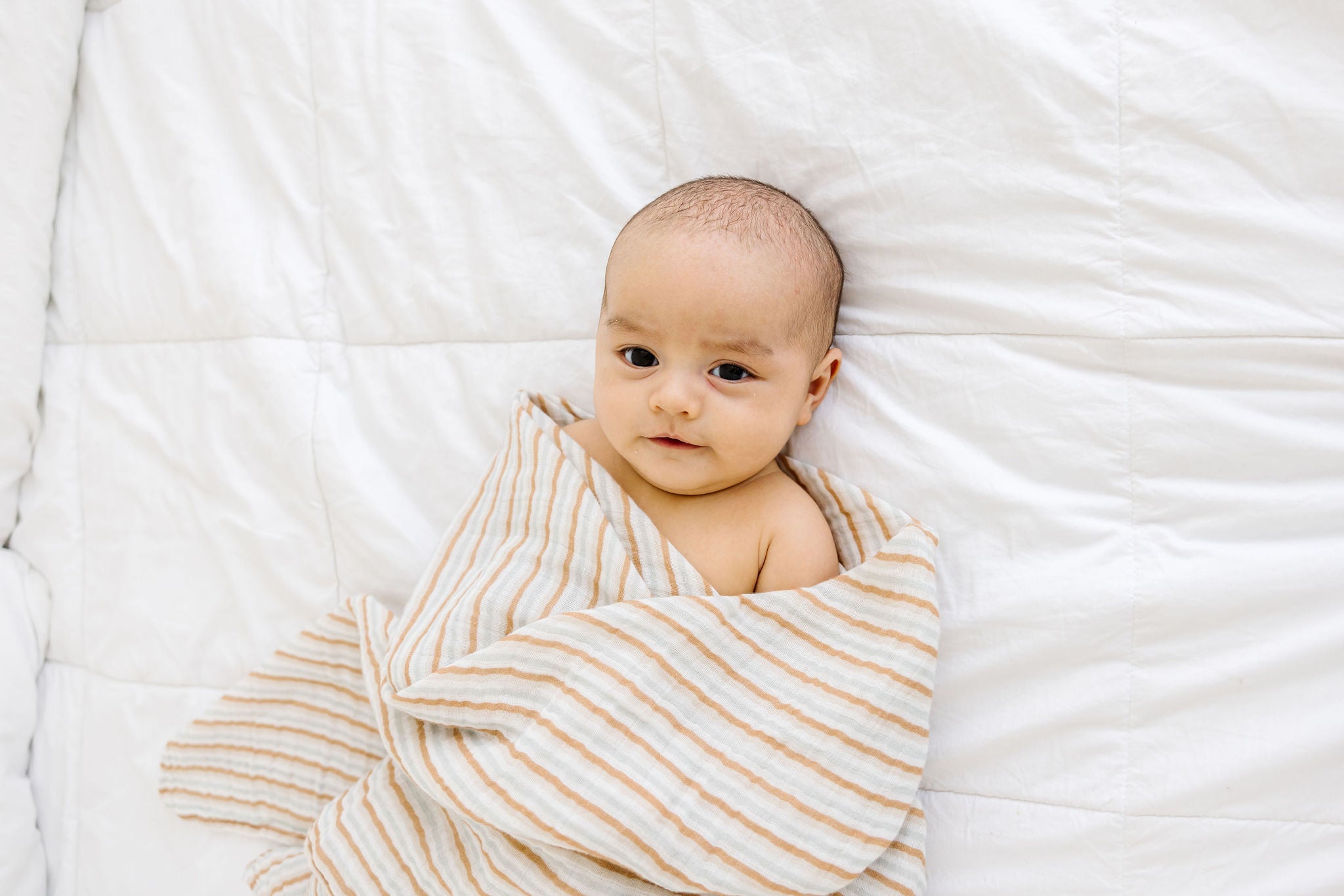 Organic Muslin Swaddle - Stripes