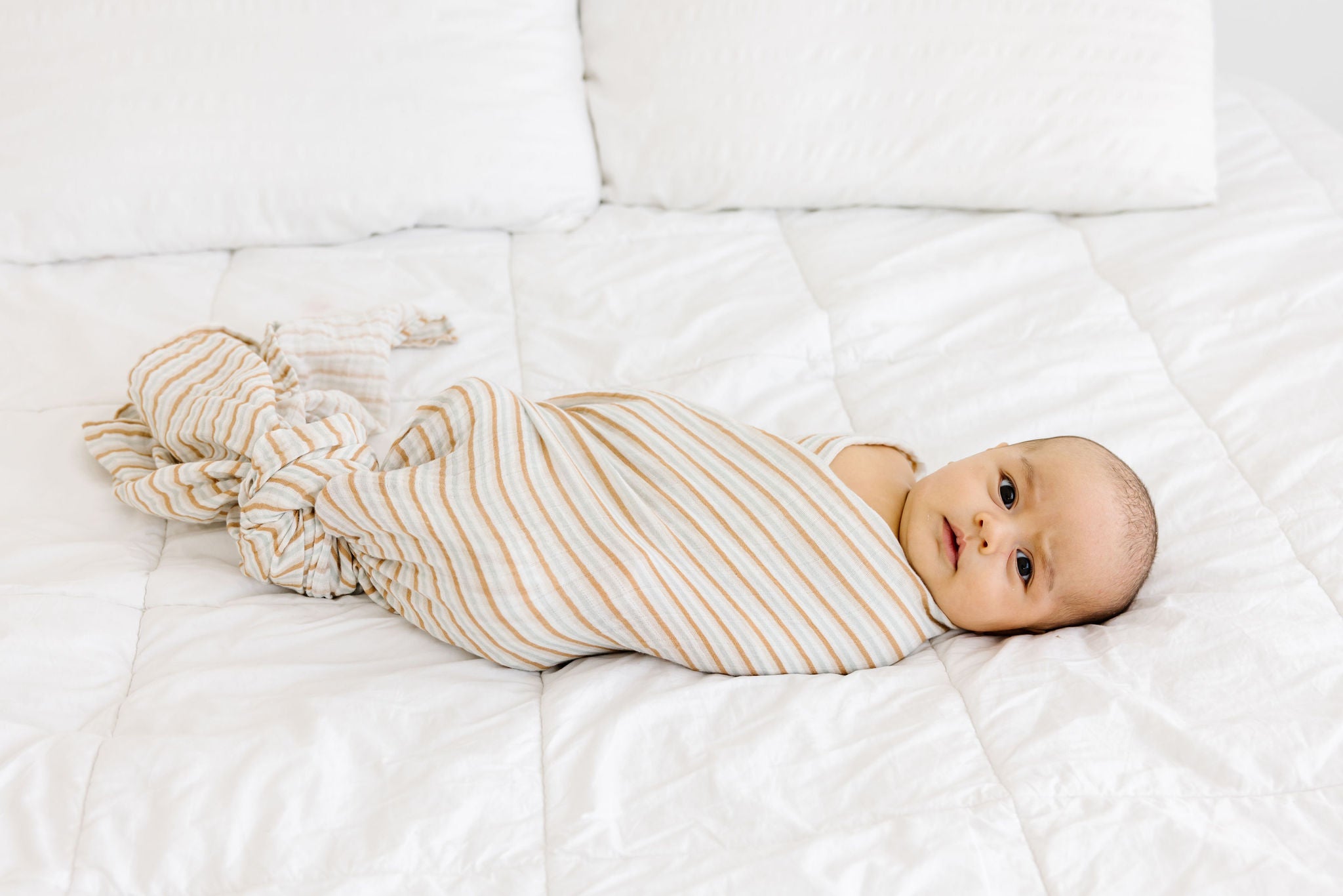 Organic Muslin Swaddle - Stripes