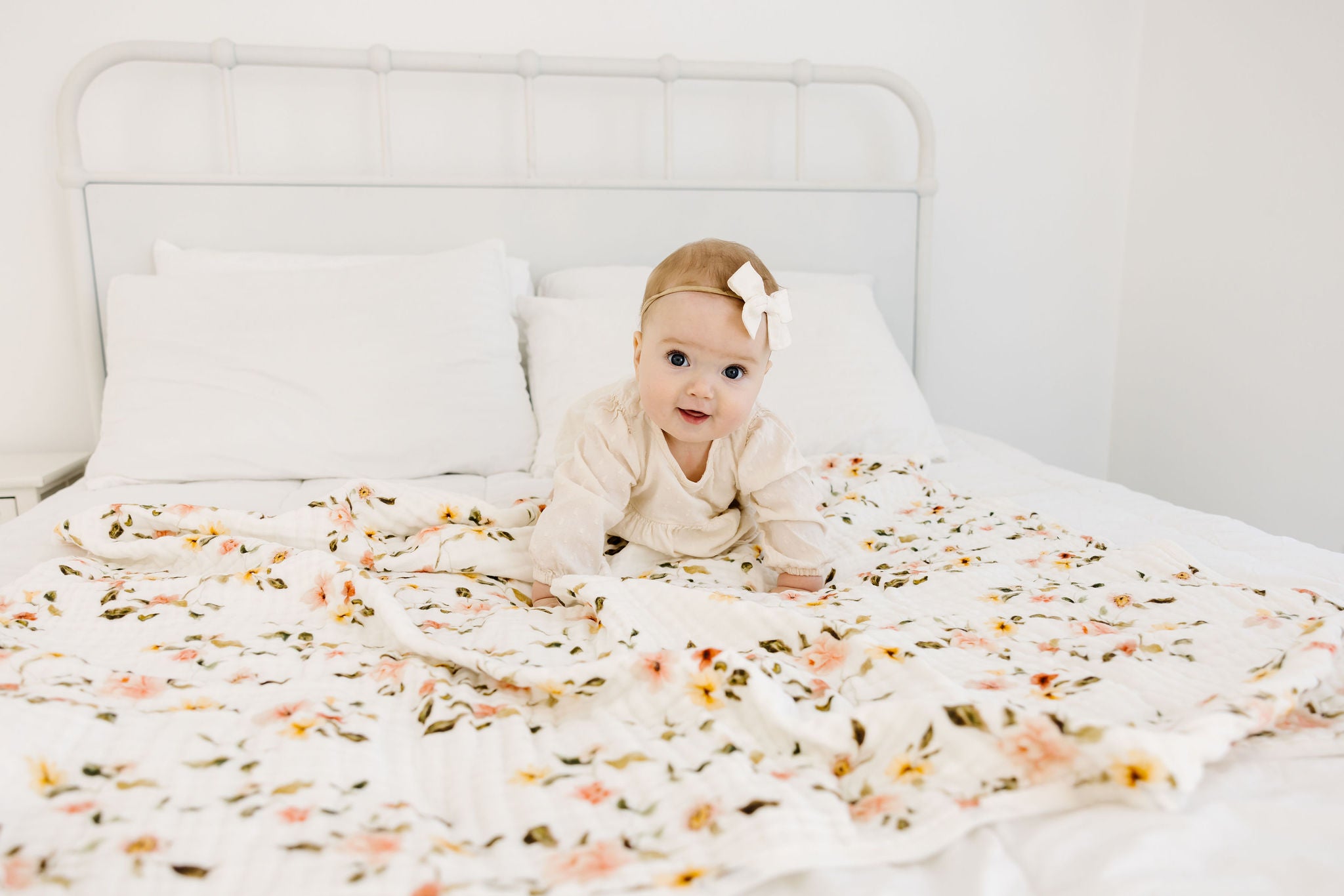 Organic Muslin Quilt - Floral Garden