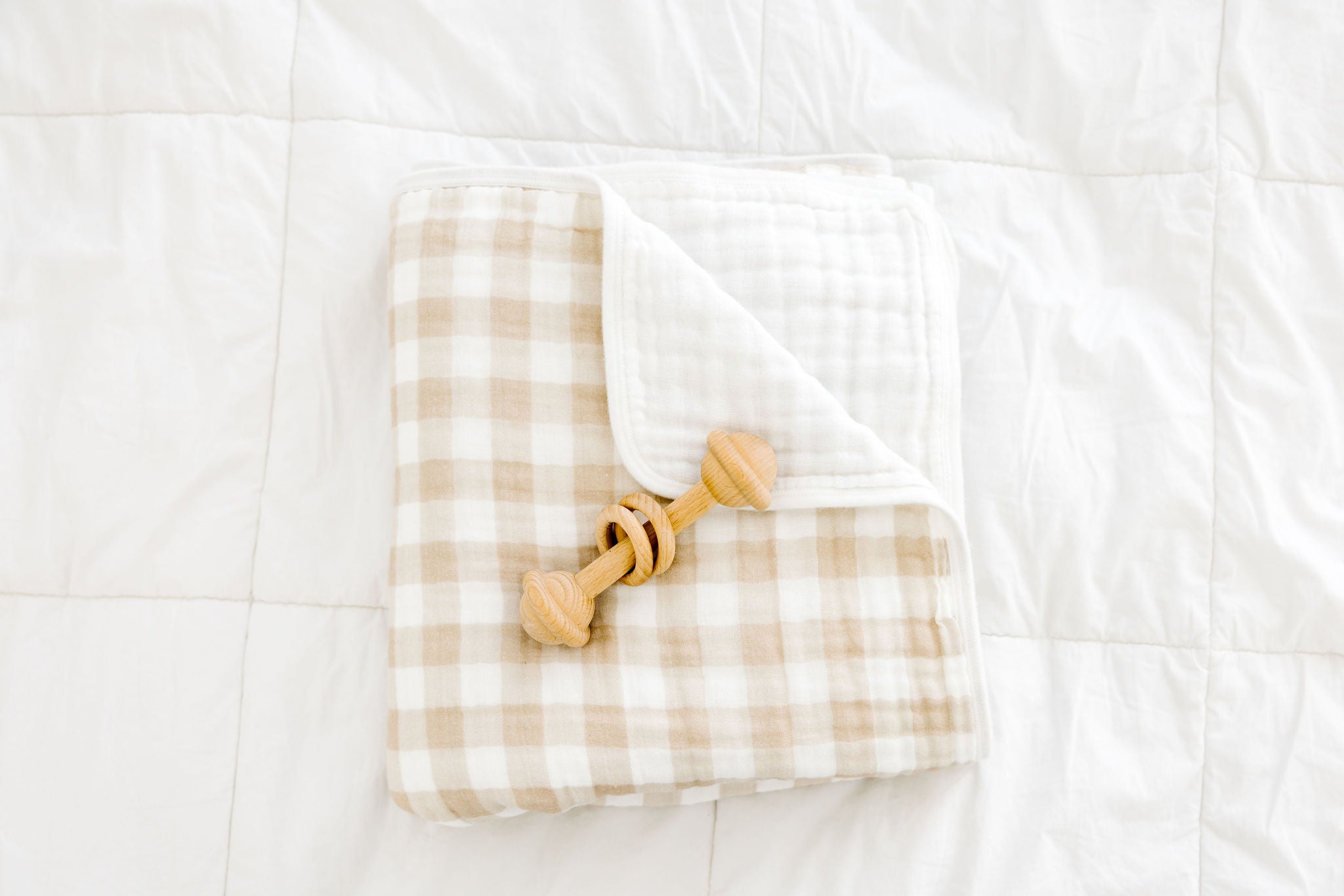 Organic Muslin Quilt - Gingham