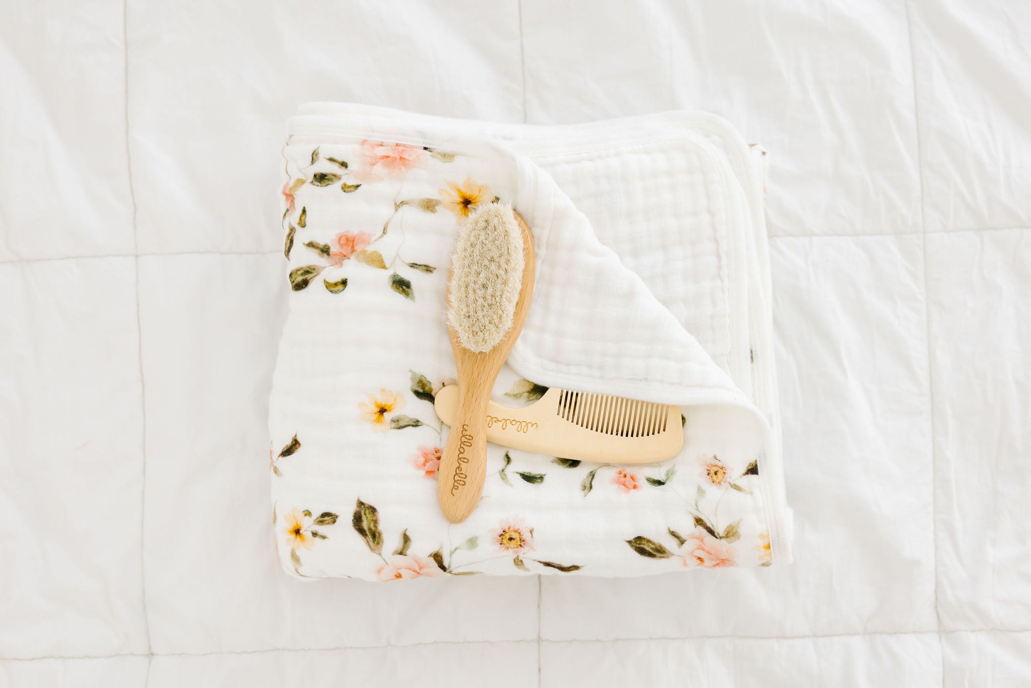 Organic Muslin Quilt - Floral Garden