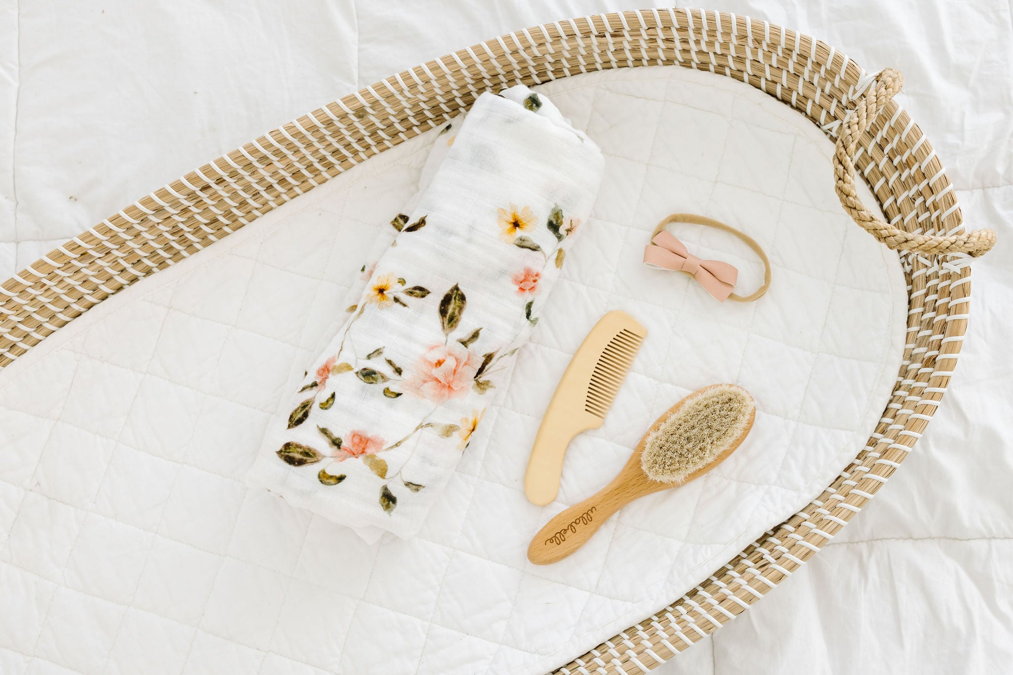 Organic Muslin Swaddle - Garden Floral