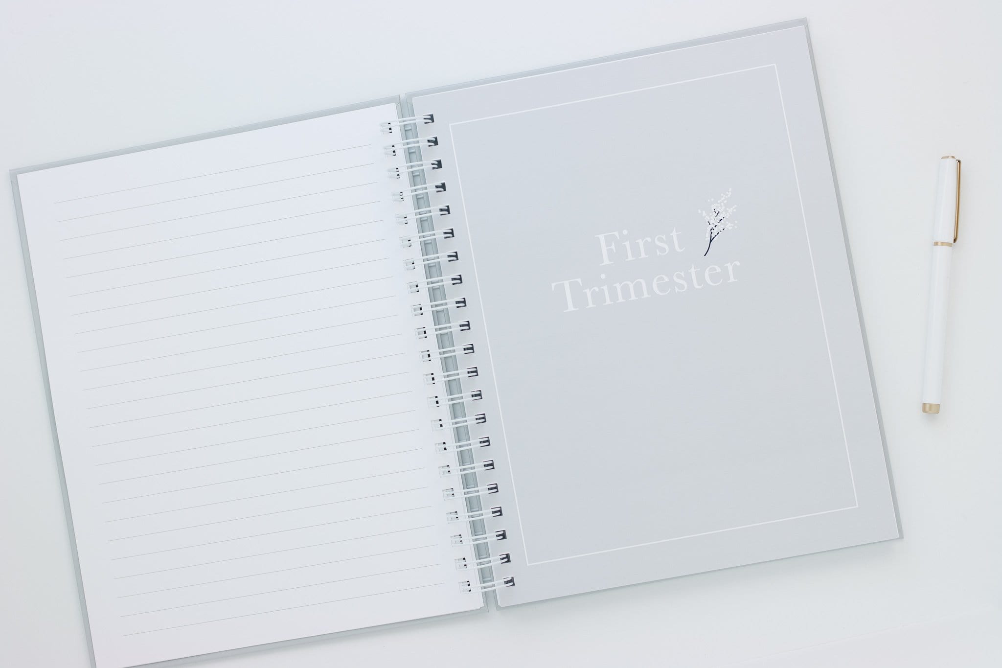 Sand Linen Spiral Pregnancy Journal (Imperfect)