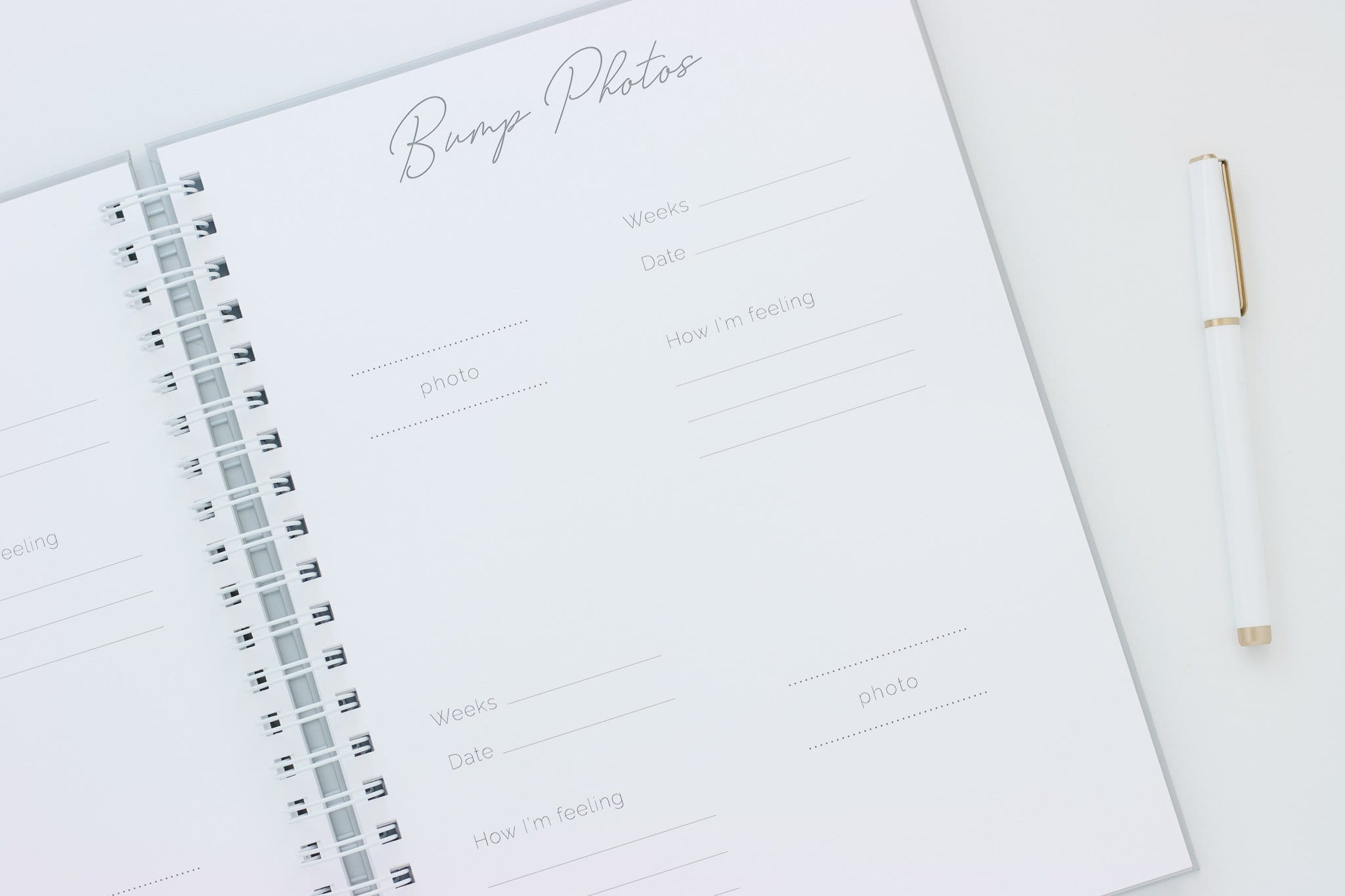 Sand Linen Spiral Pregnancy Journal (Imperfect)