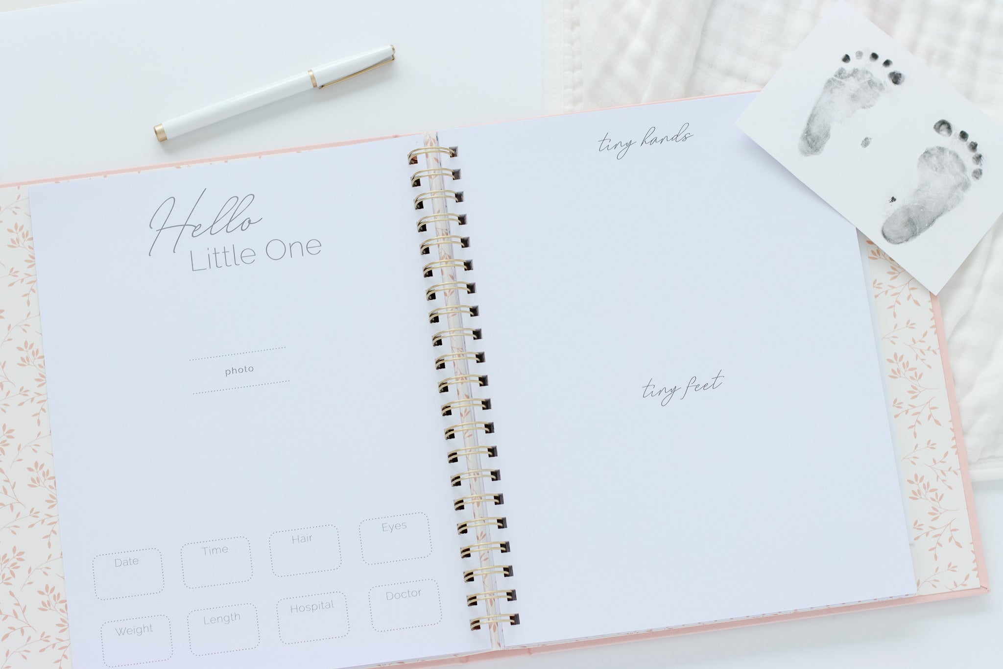 First Year Baby Memory Book - Pink