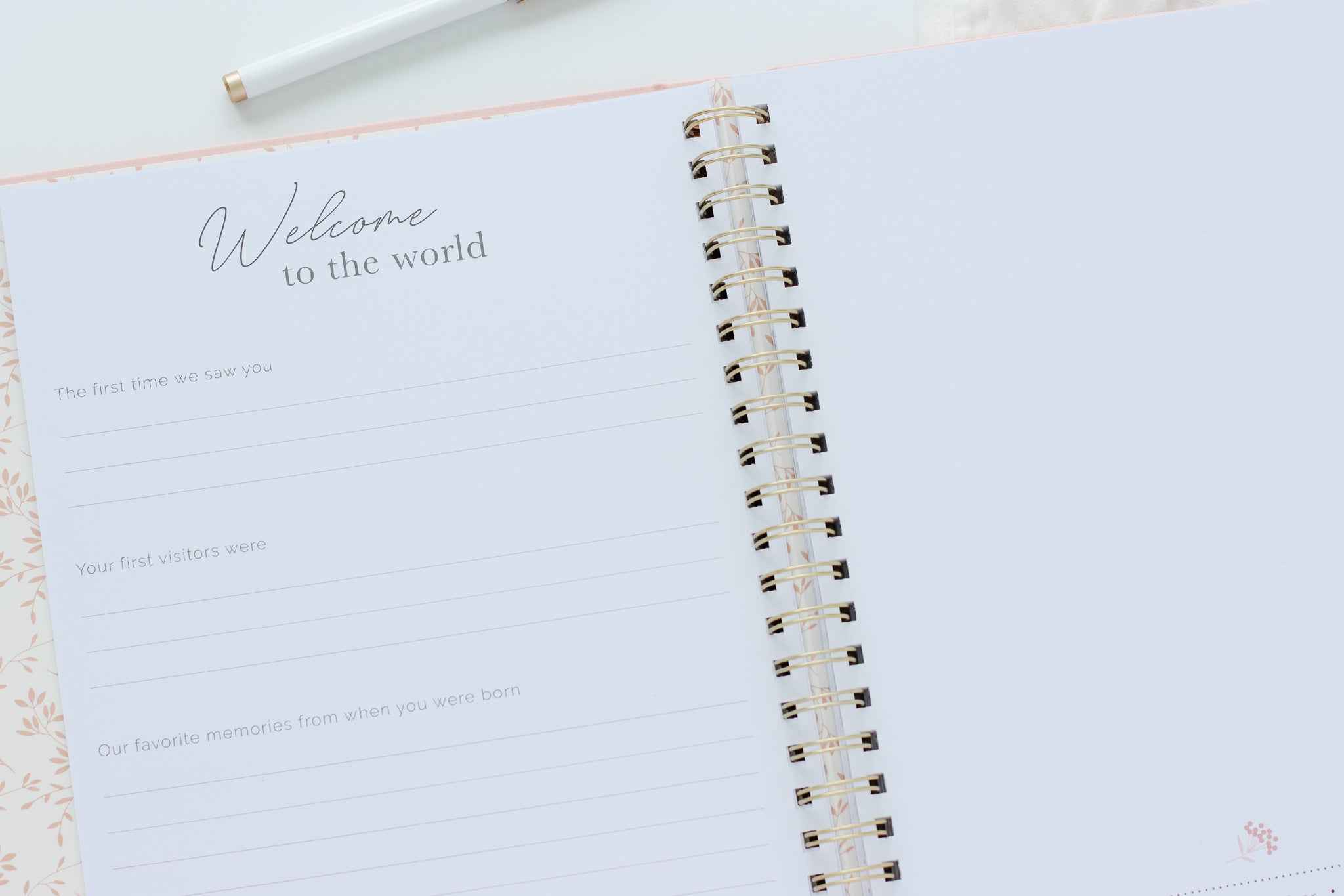 First Year Baby Memory Book - Pink