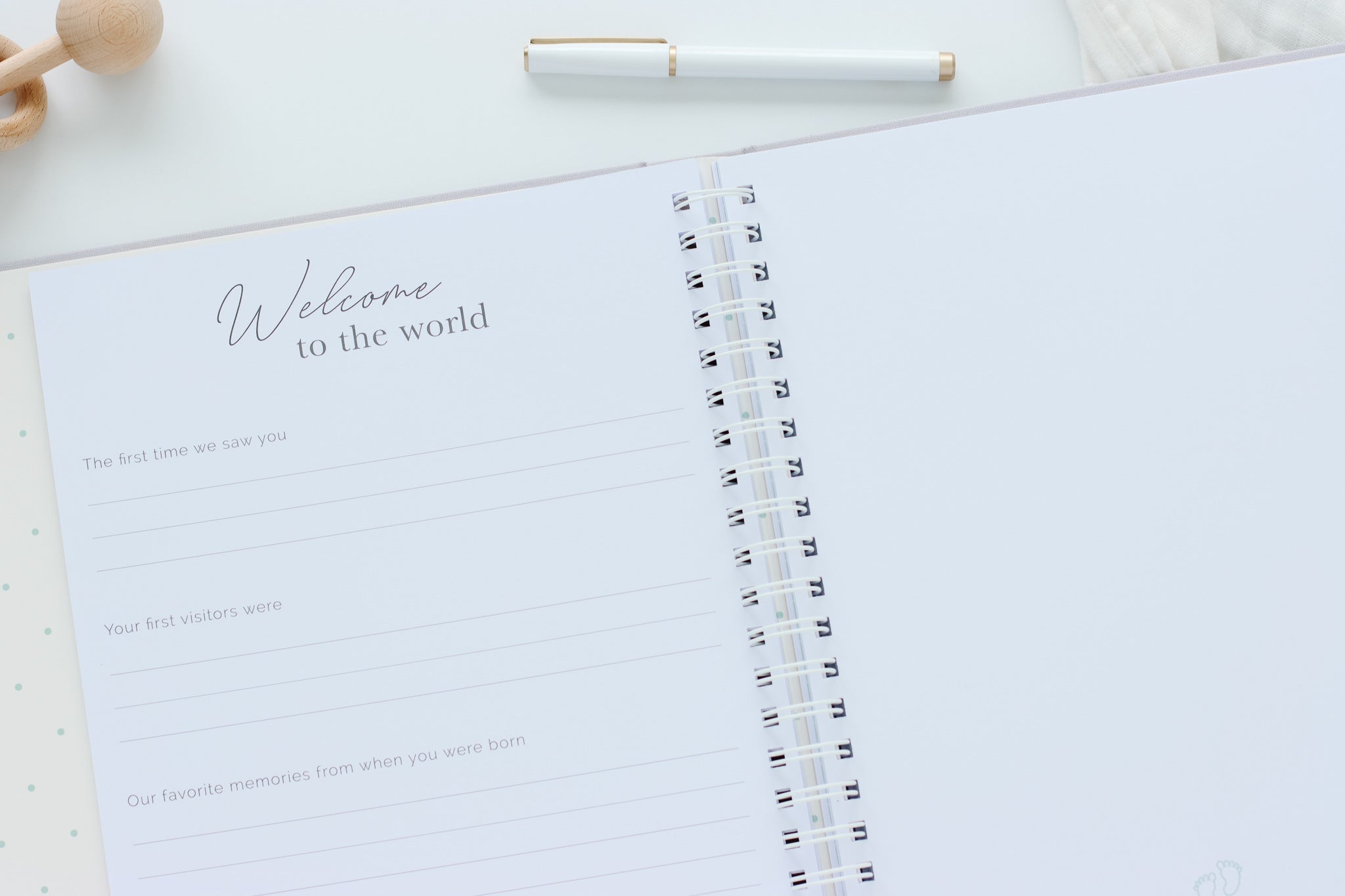 First Year Baby Book - Gray (Imperfect)