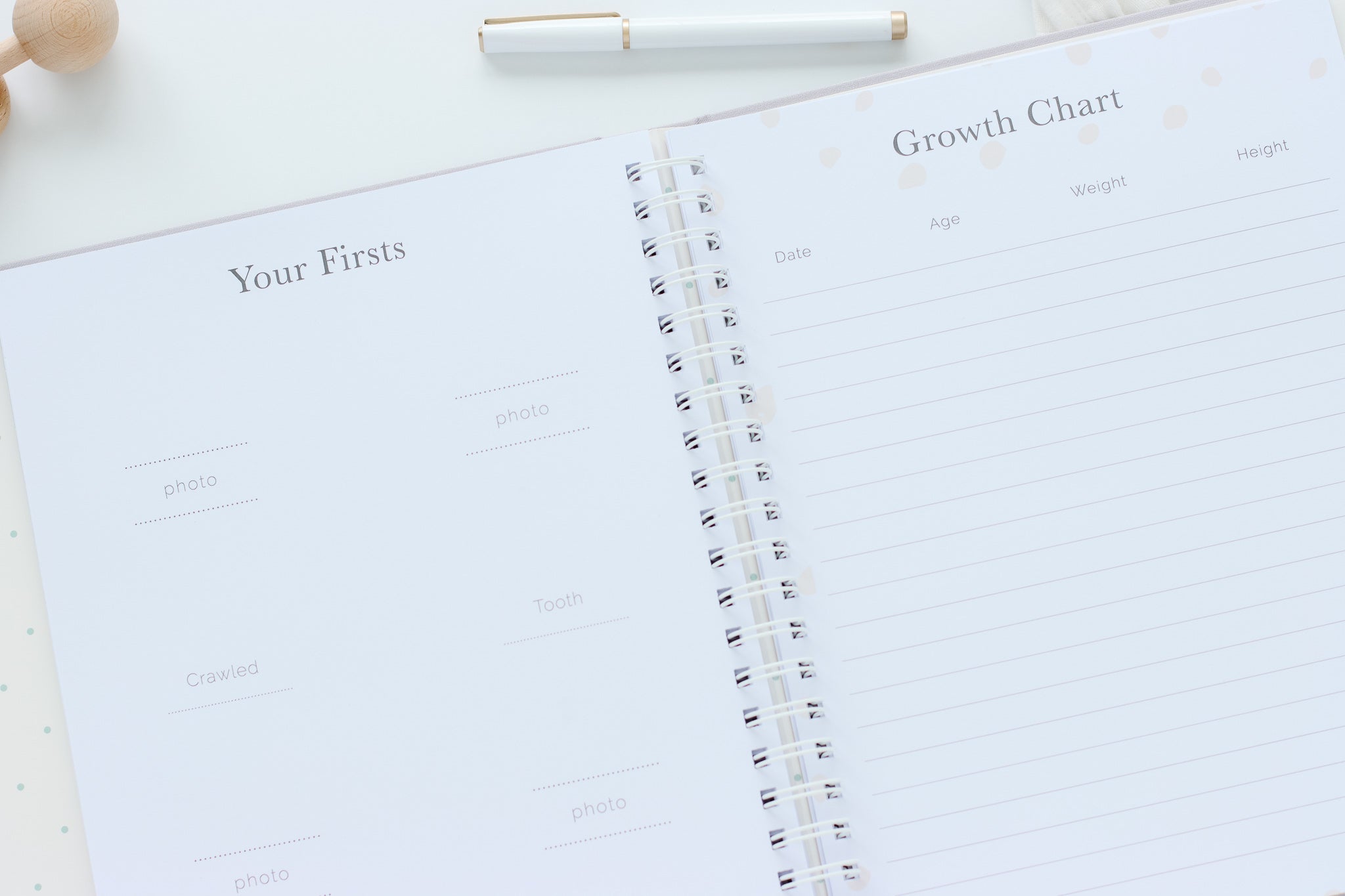 First Year Baby Memory Book - Dusty Blue (Imperfect)