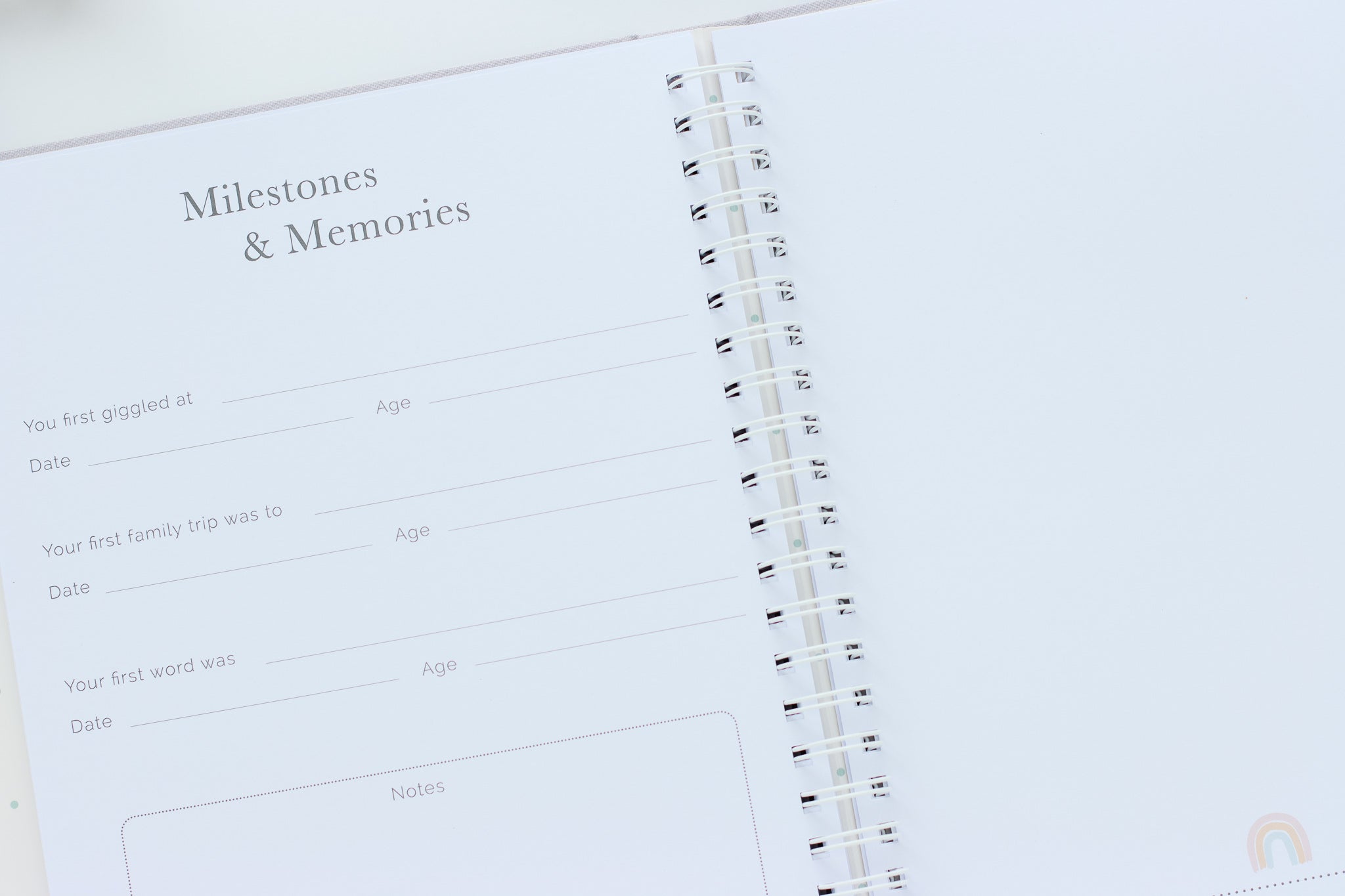 First Year Baby Memory Book - Dusty Blue (Imperfect)