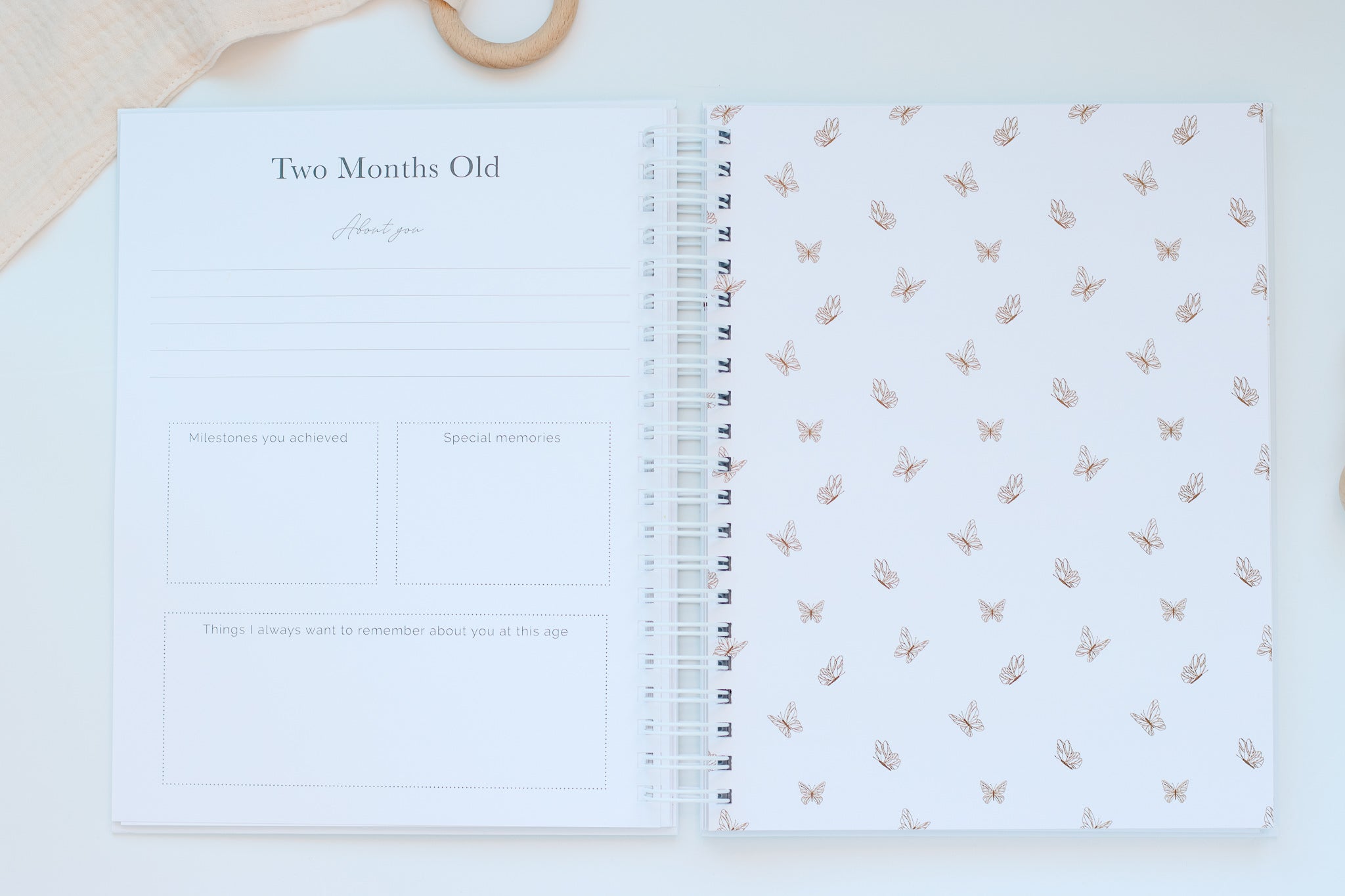 Whimsy Floral + Butterflies Baby Book