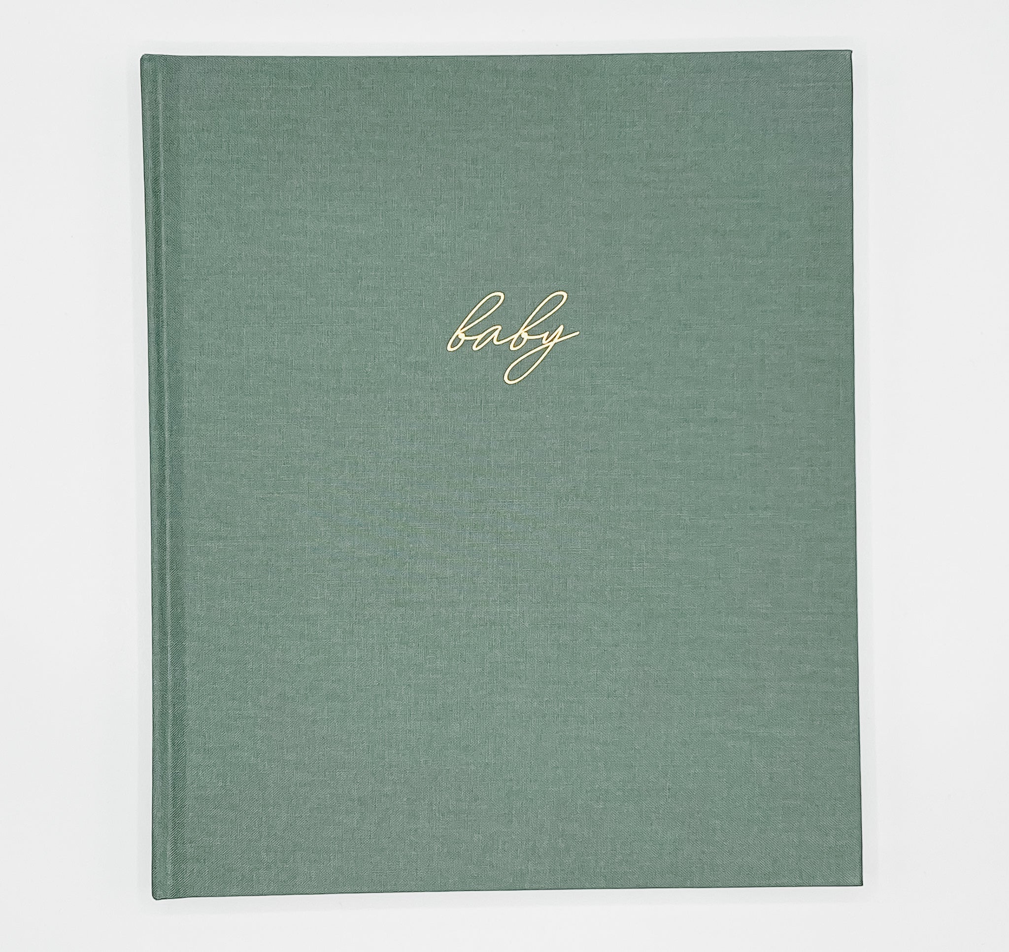 Linen Baby Book - Sage