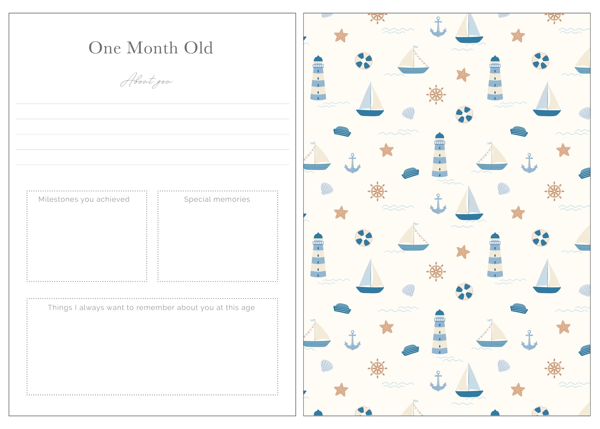 Nautical Baby Book