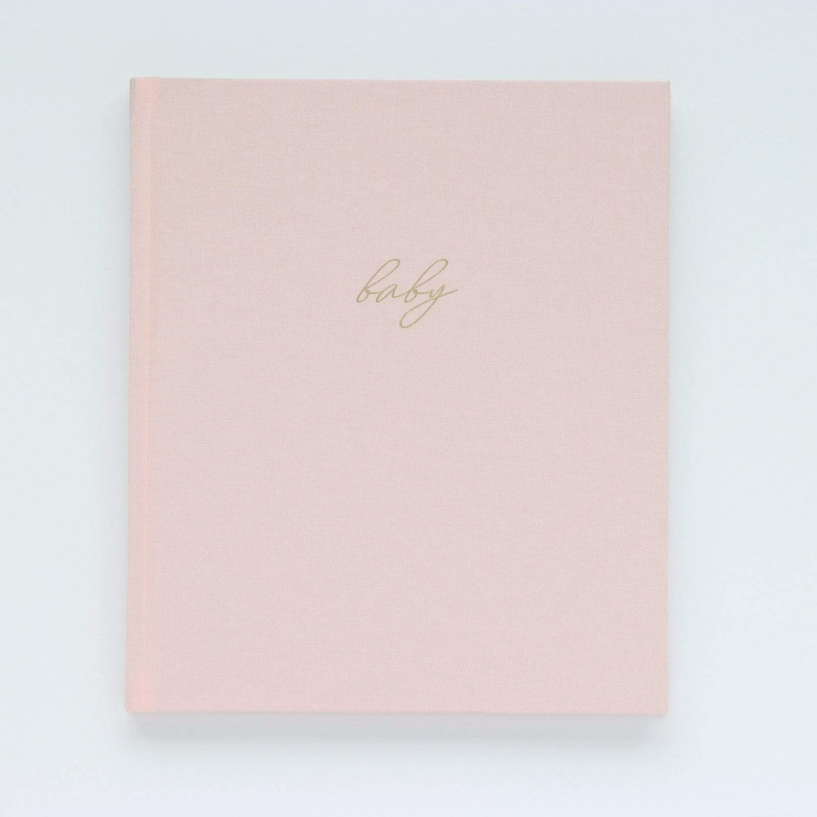 Pearhead Linen Baby Memory Book - Pink Linen