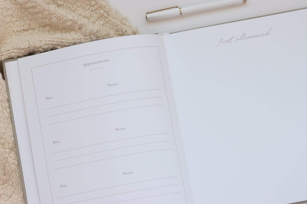 Linen Pregnancy Journal - Oat (Imperfect)