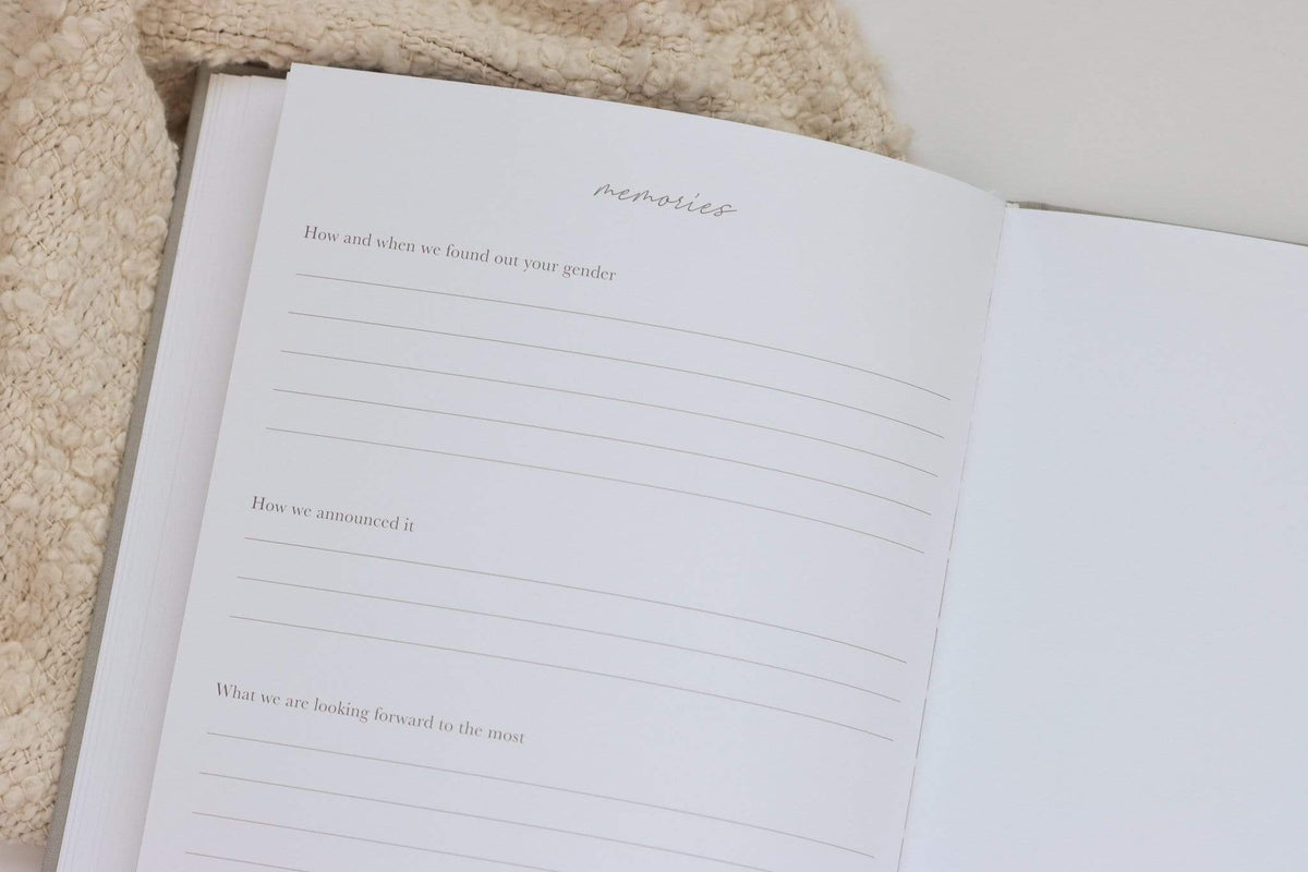 Linen Pregnancy Journal - Oat (Imperfect)