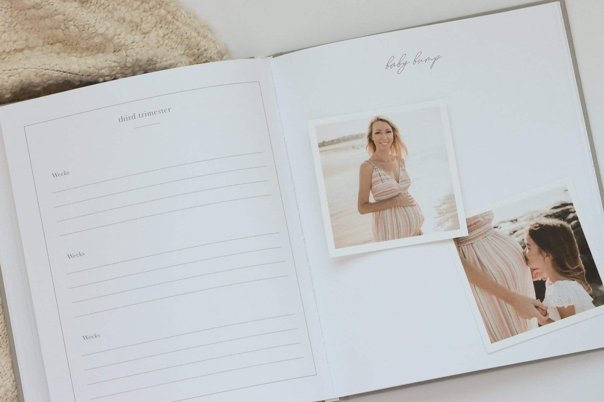 Linen Pregnancy Journal - Oat (Imperfect)