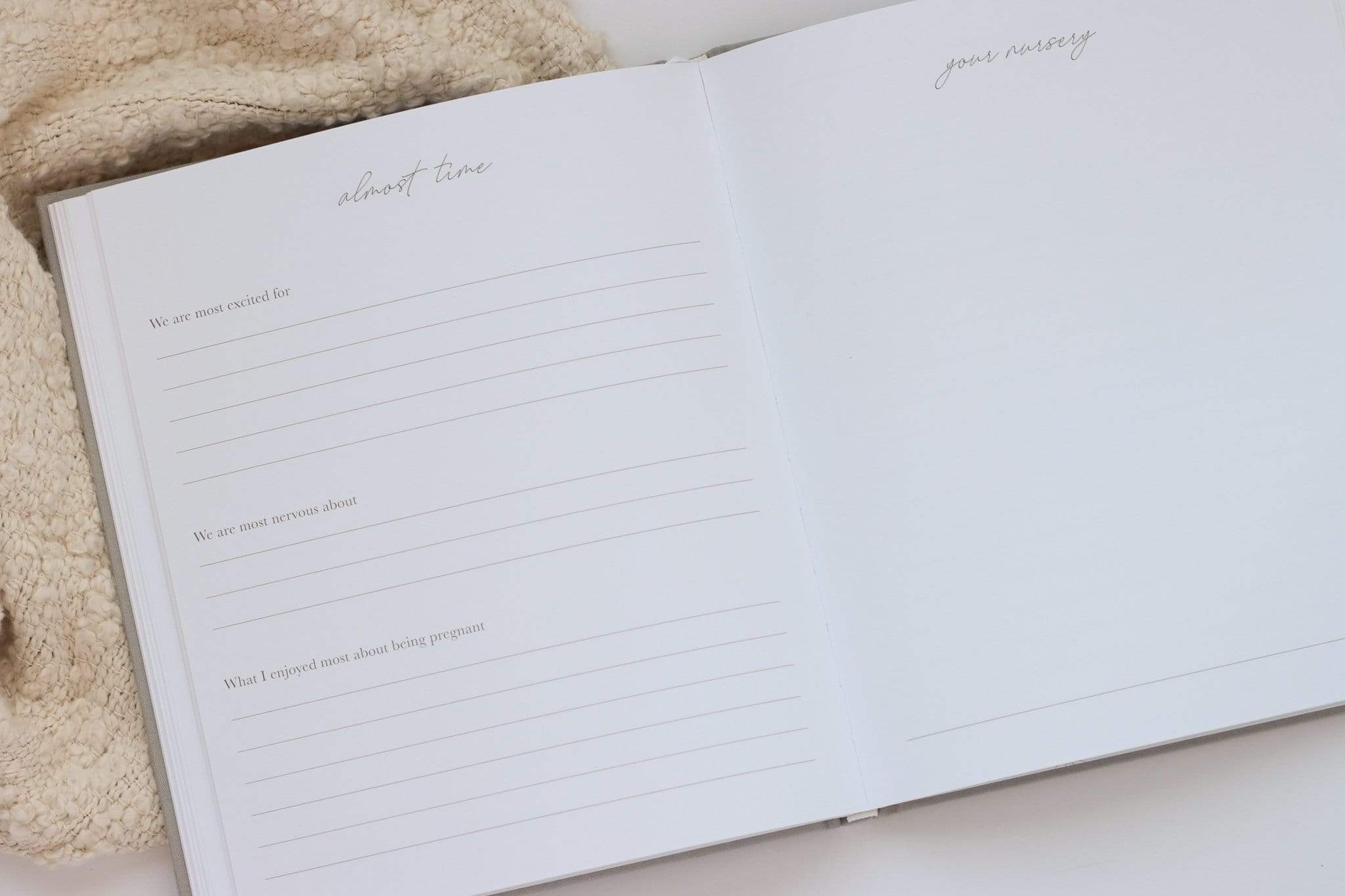 Linen Pregnancy Journal - Oat