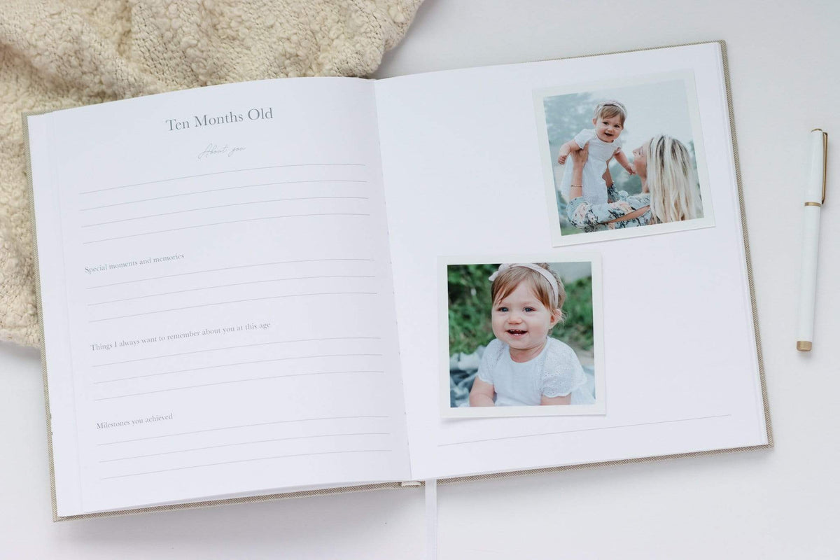 Linen Baby Book - Gray (Imperfect)