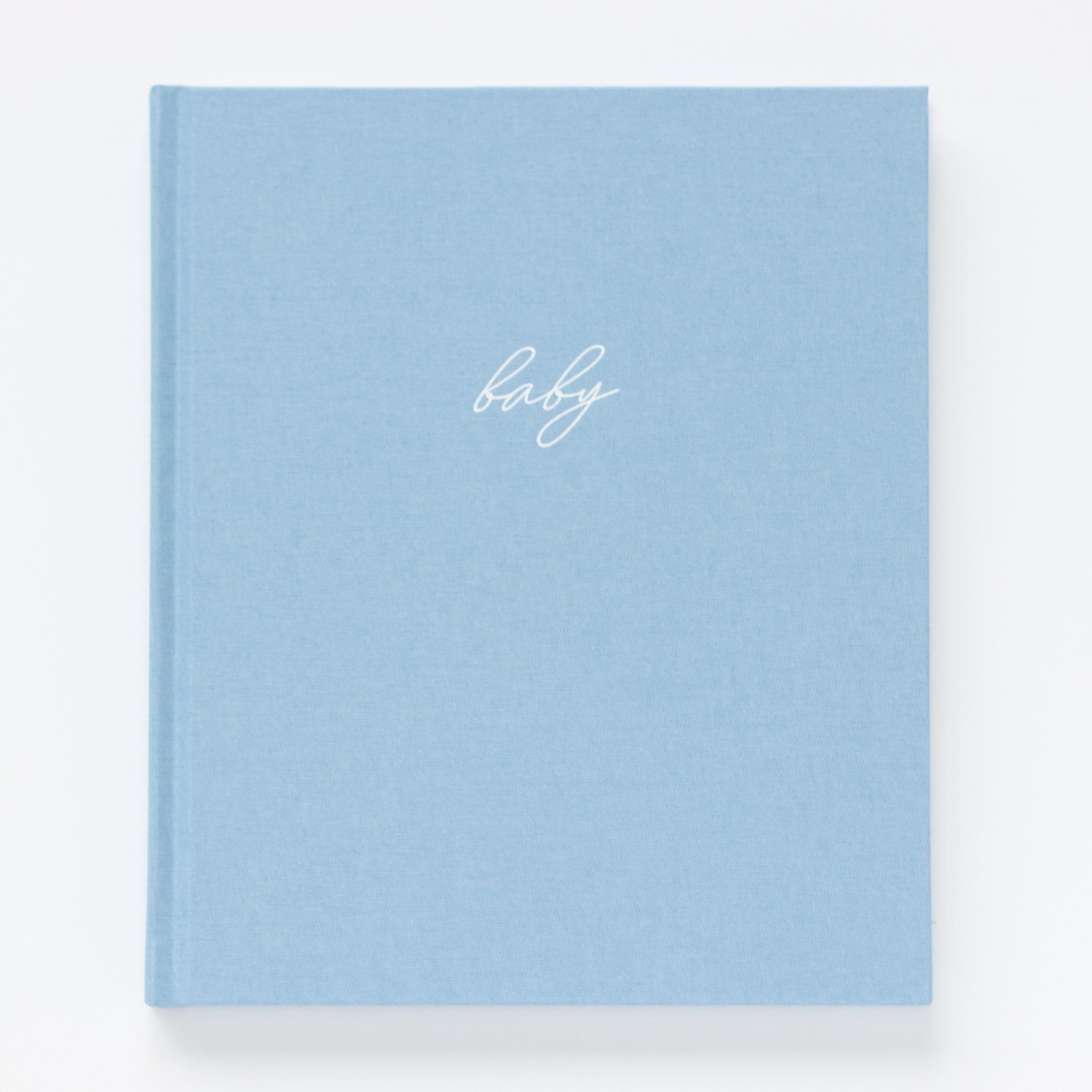 Linen Baby Book - Blue