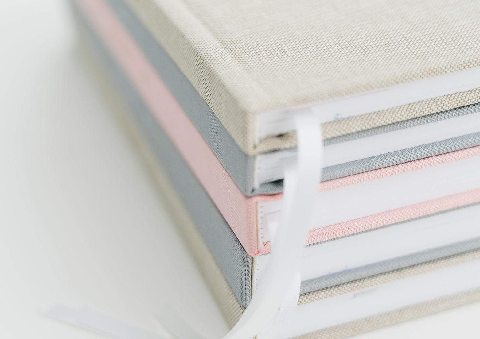 Linen Baby Book - Gray