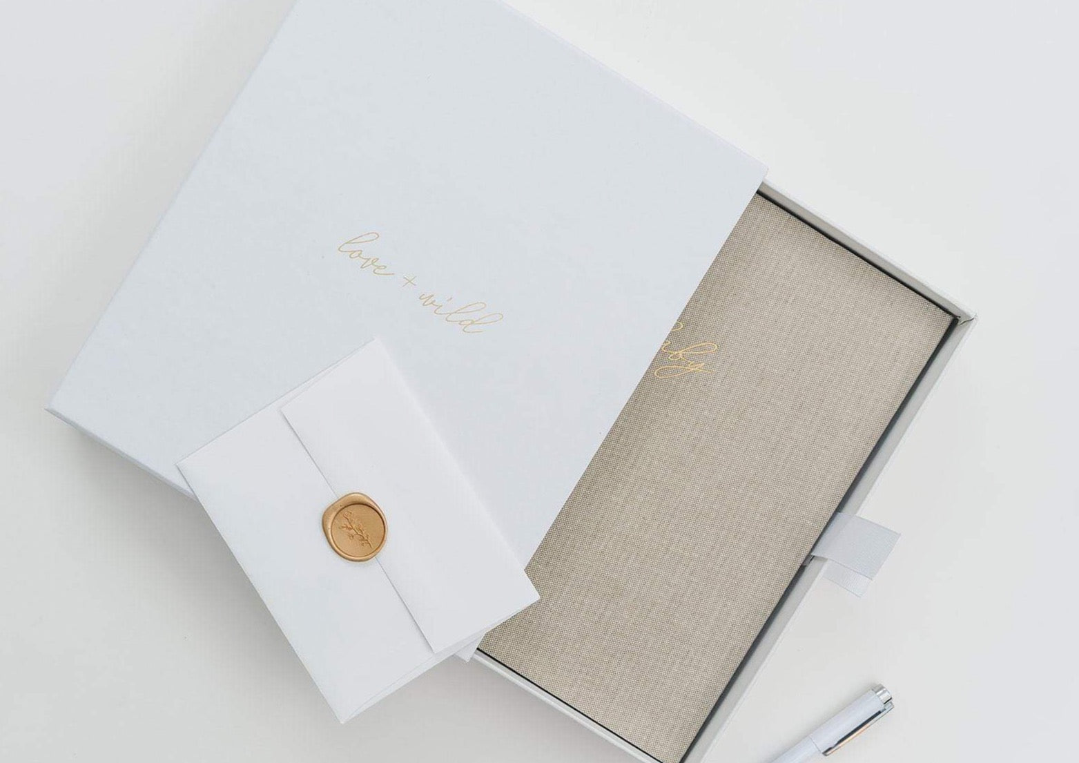 Linen Baby Book - Gray