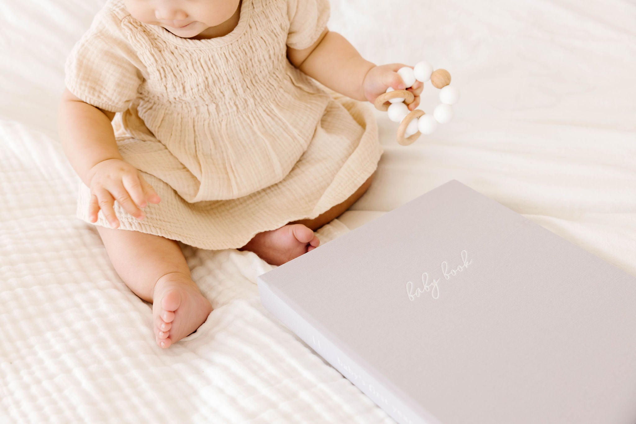 First Year Baby Memory Book - Gray