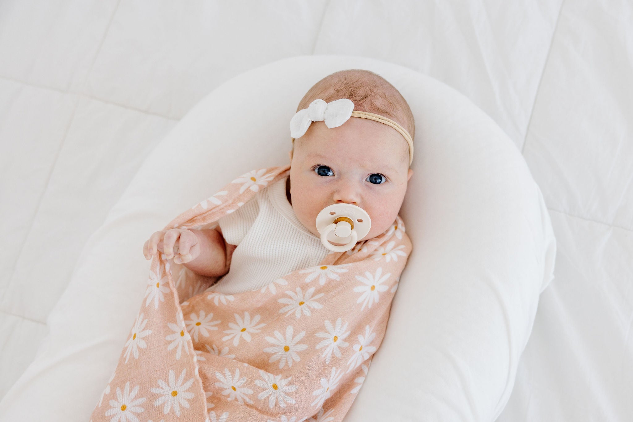Organic Muslin Swaddle - Daisy