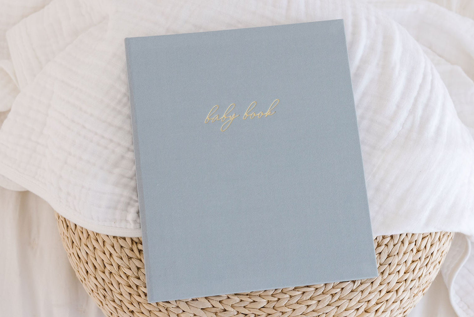 First Year Baby Memory Book - Dusty Blue