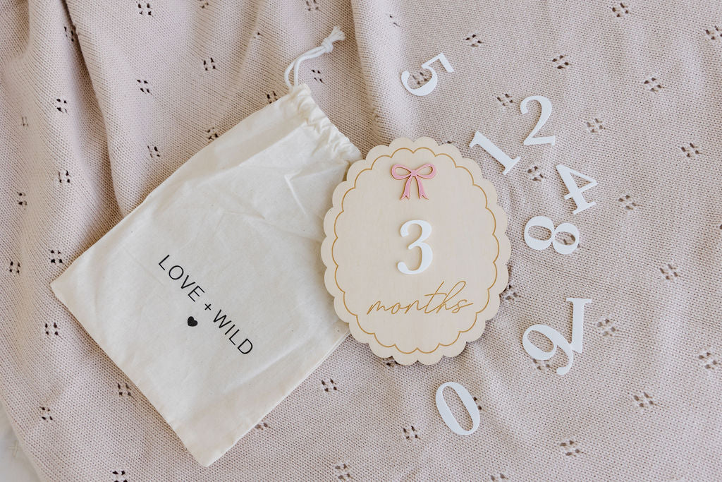 Monthly Milestone Cards - Bows