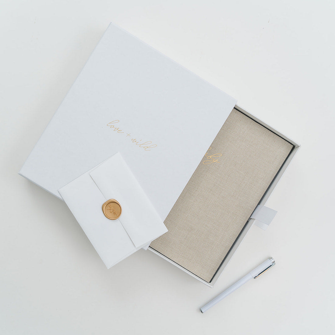 Linen Baby Book - Oat