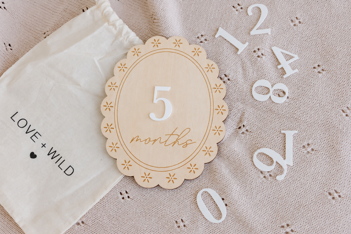 Monthly Milestone Cards - Flowers