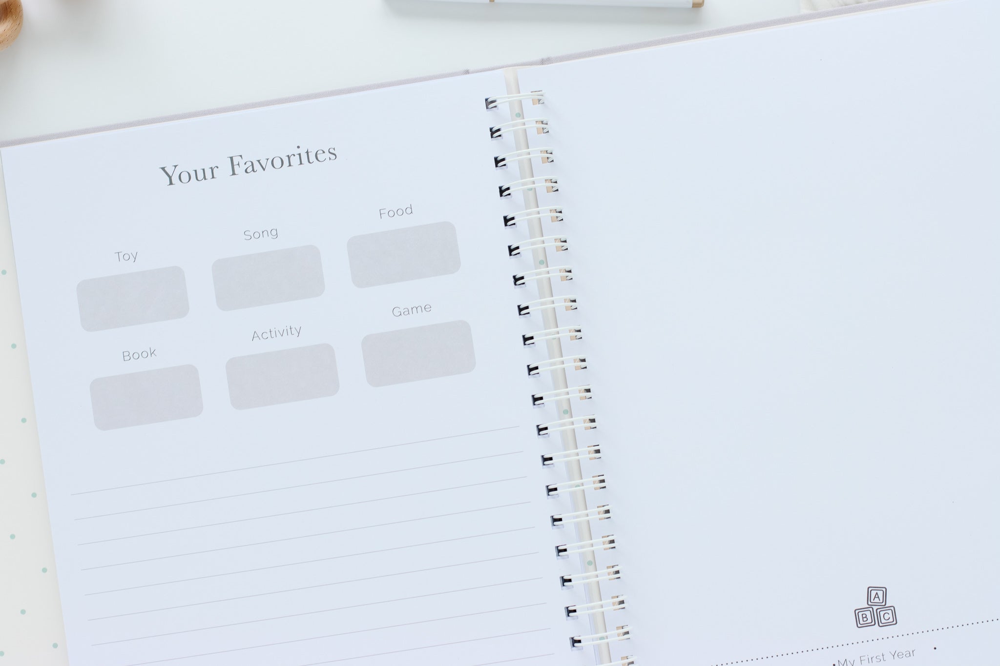 First Year Baby Book - Gray (Imperfect)