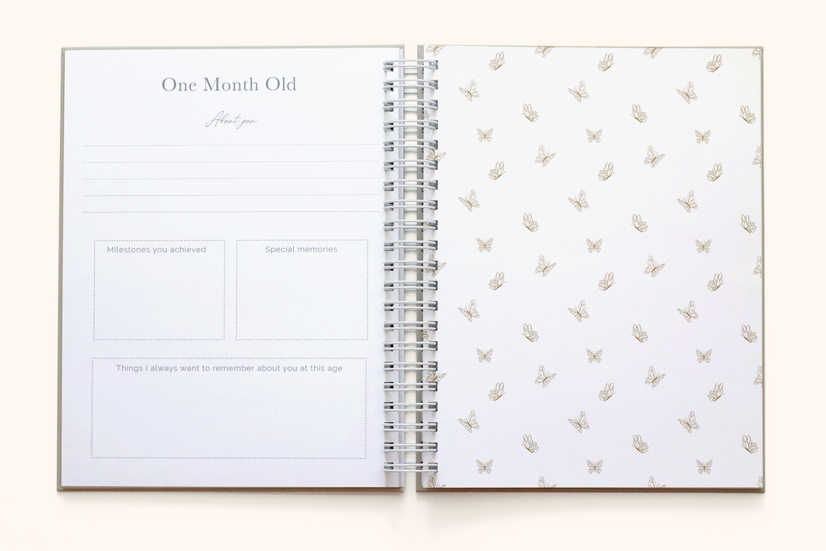 Whimsy Floral + Butterflies Baby Book