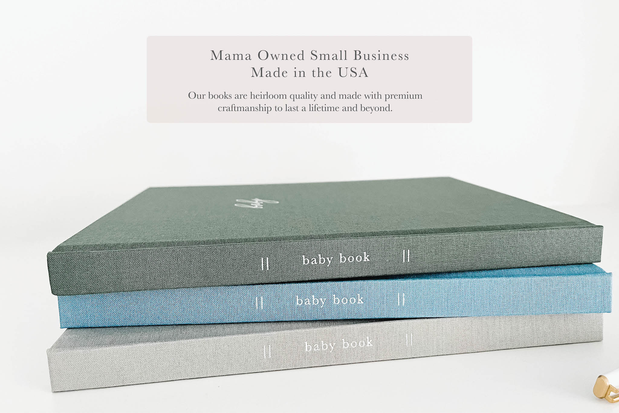 Linen Baby Book - Oat