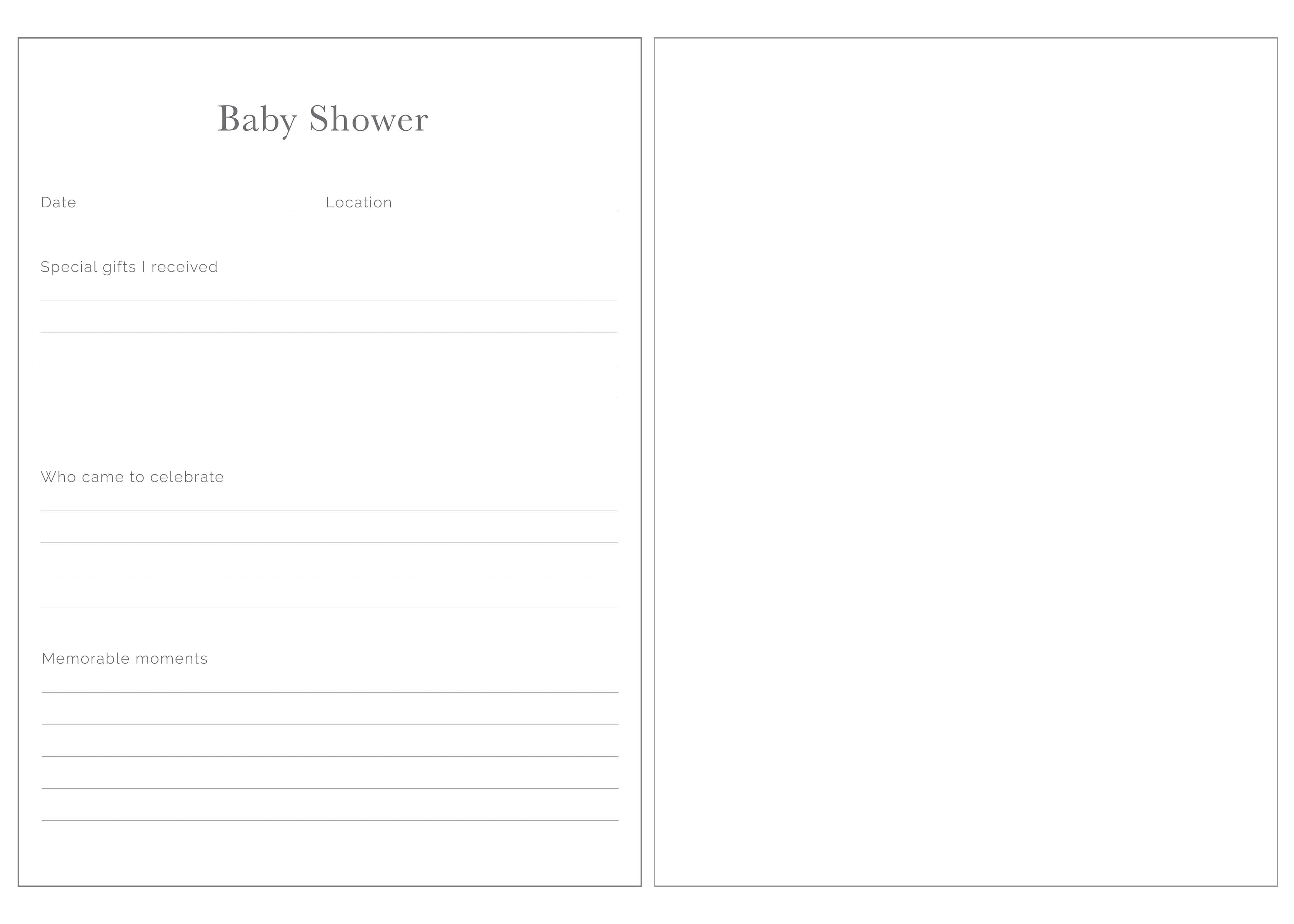 Baby Shower Page
