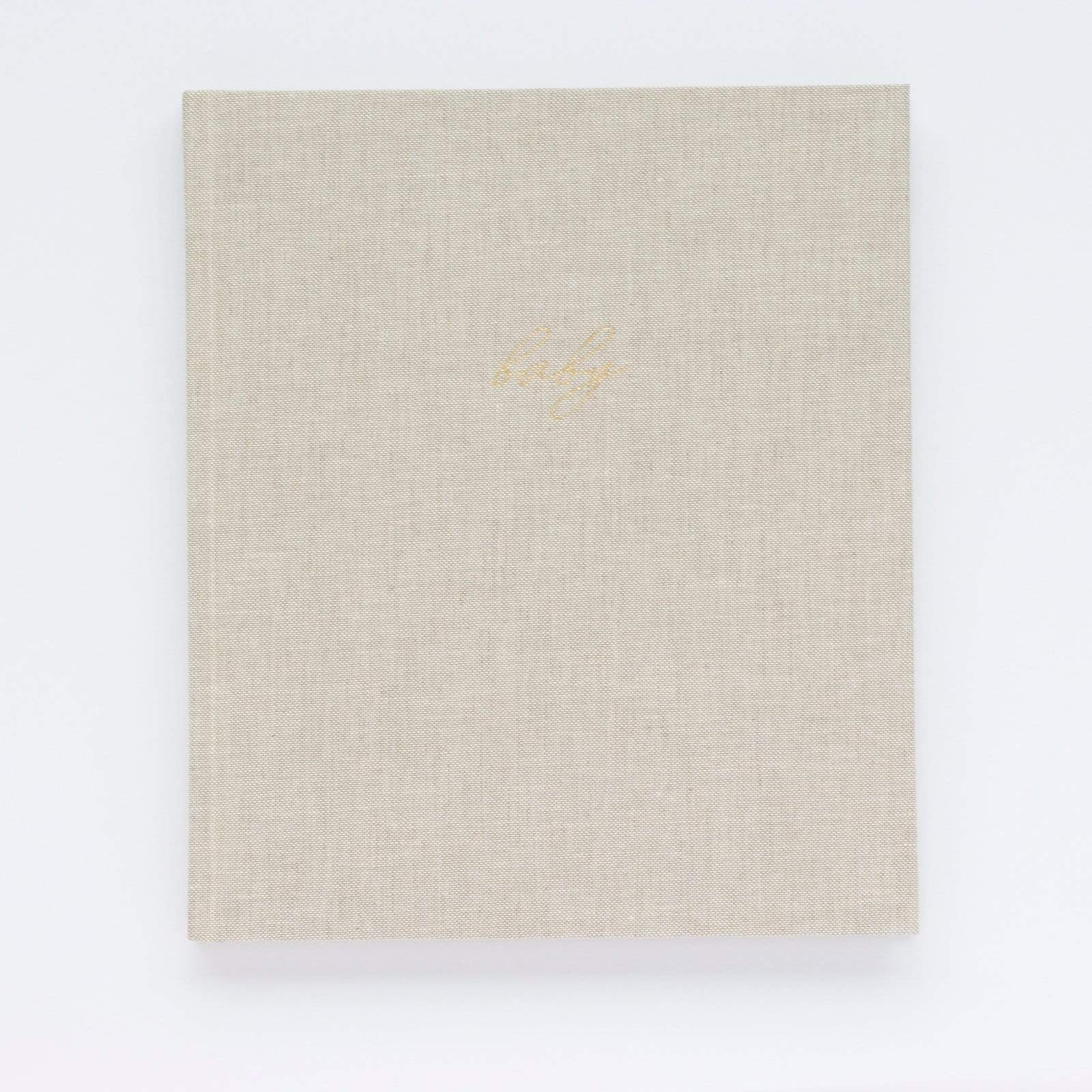 Linen Baby Book - Oat