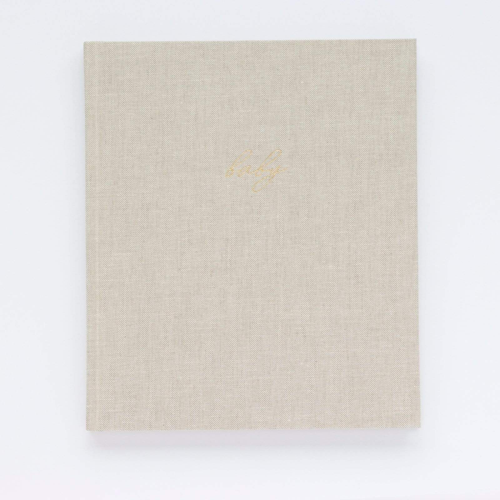 Linen Baby Book - Oat