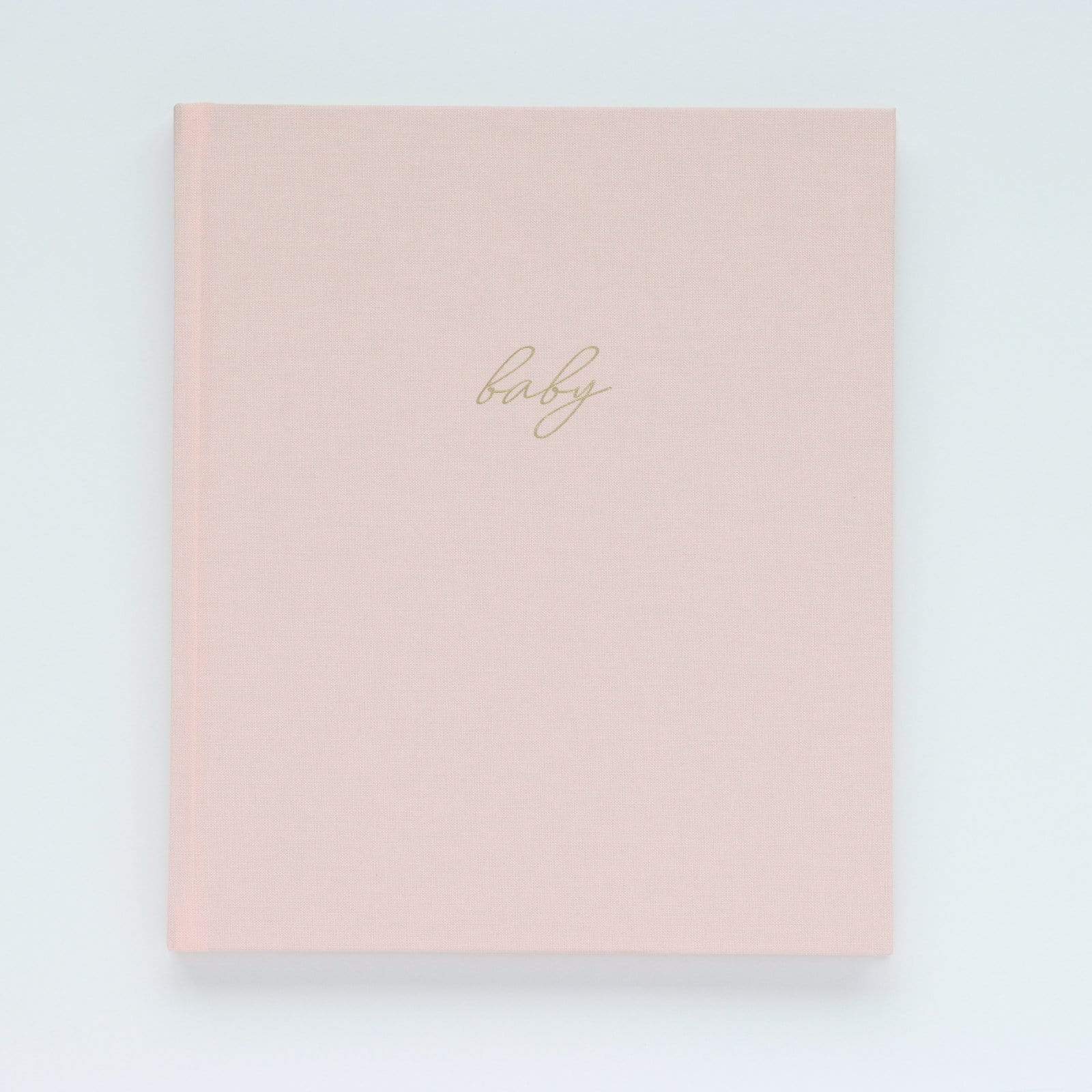 Linen Baby Book - Blush