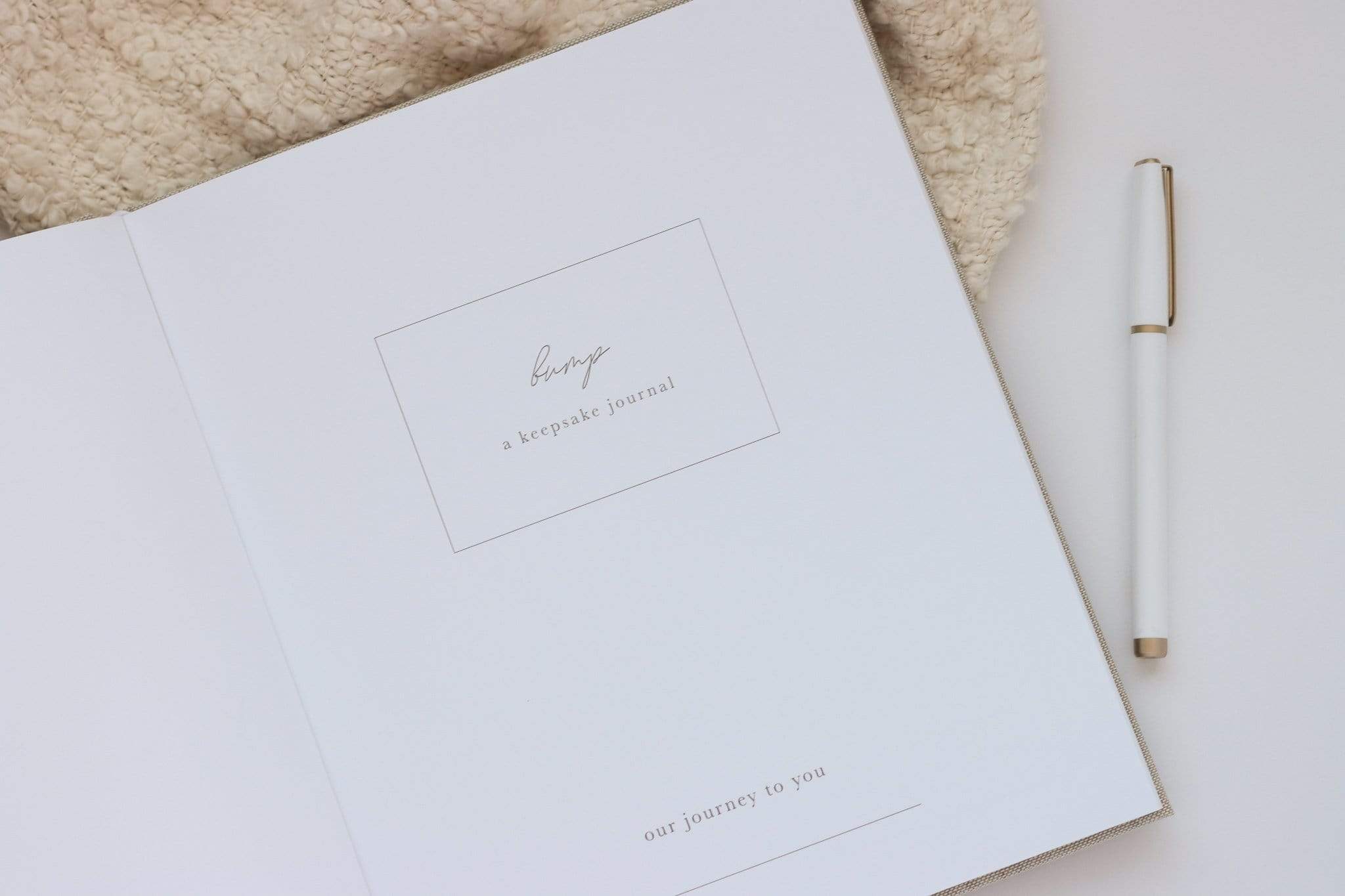 Linen Pregnancy Journal - Gray