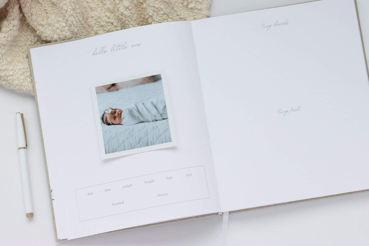 Linen Baby Book - Blue (Imperfect)