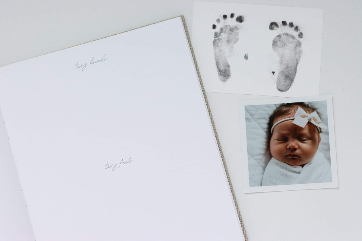 Linen Baby Book - Blue (Imperfect)