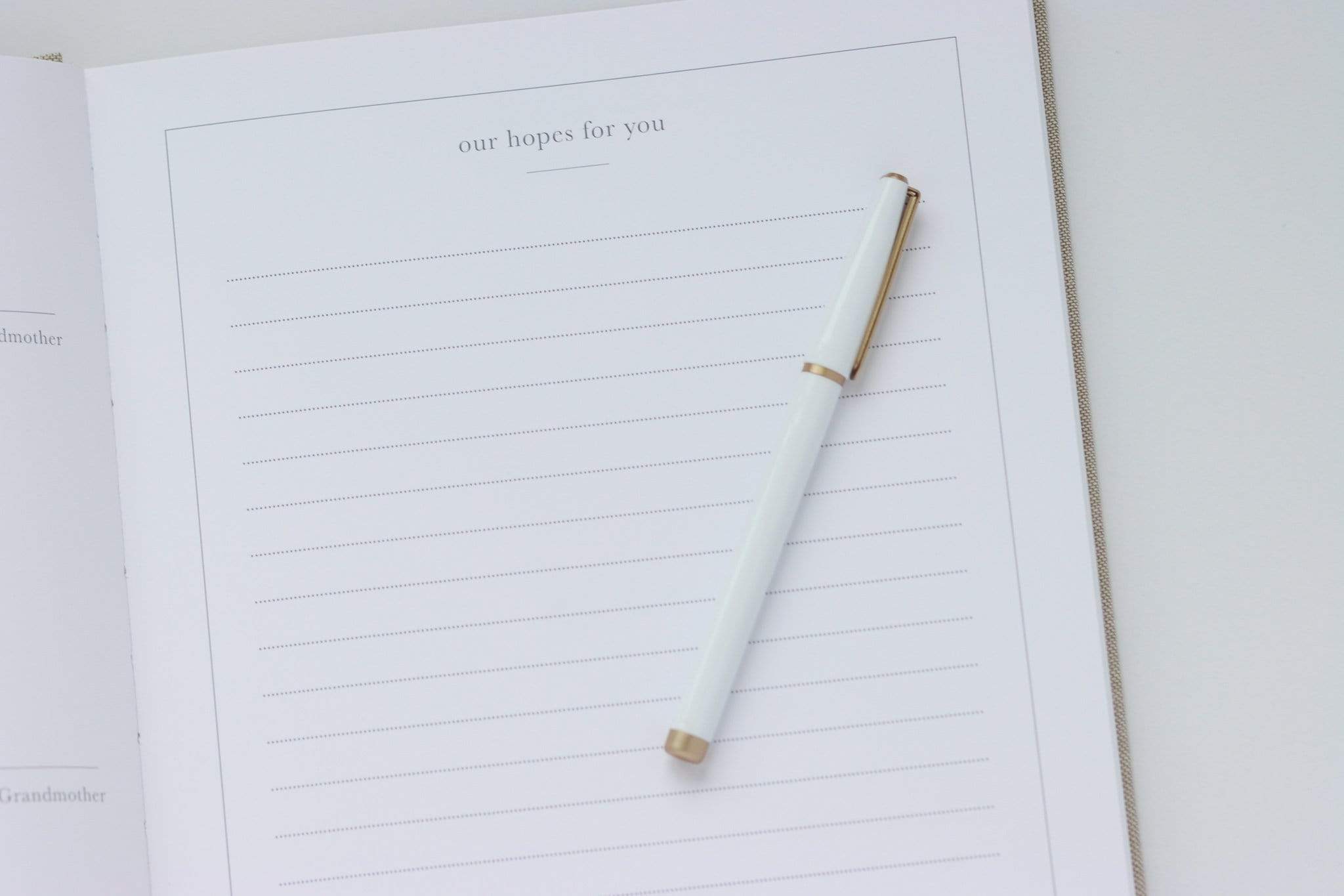 Linen Baby Book - Blush (Imperfect)
