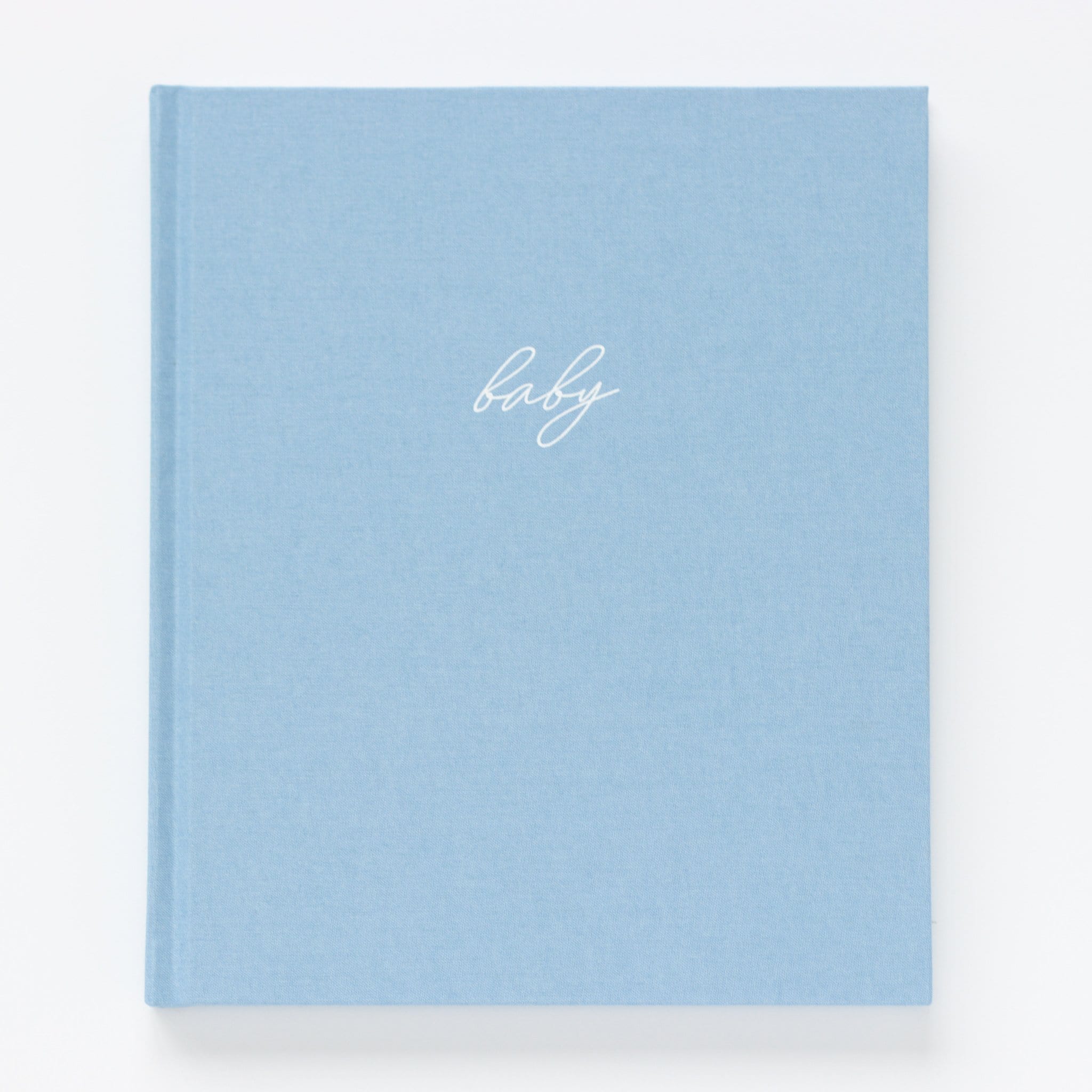 Linen Baby Book - Blue