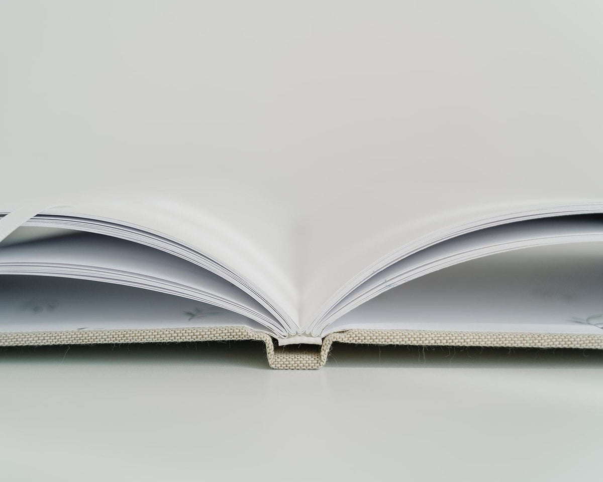 Linen Baby Book - Blue (Imperfect)