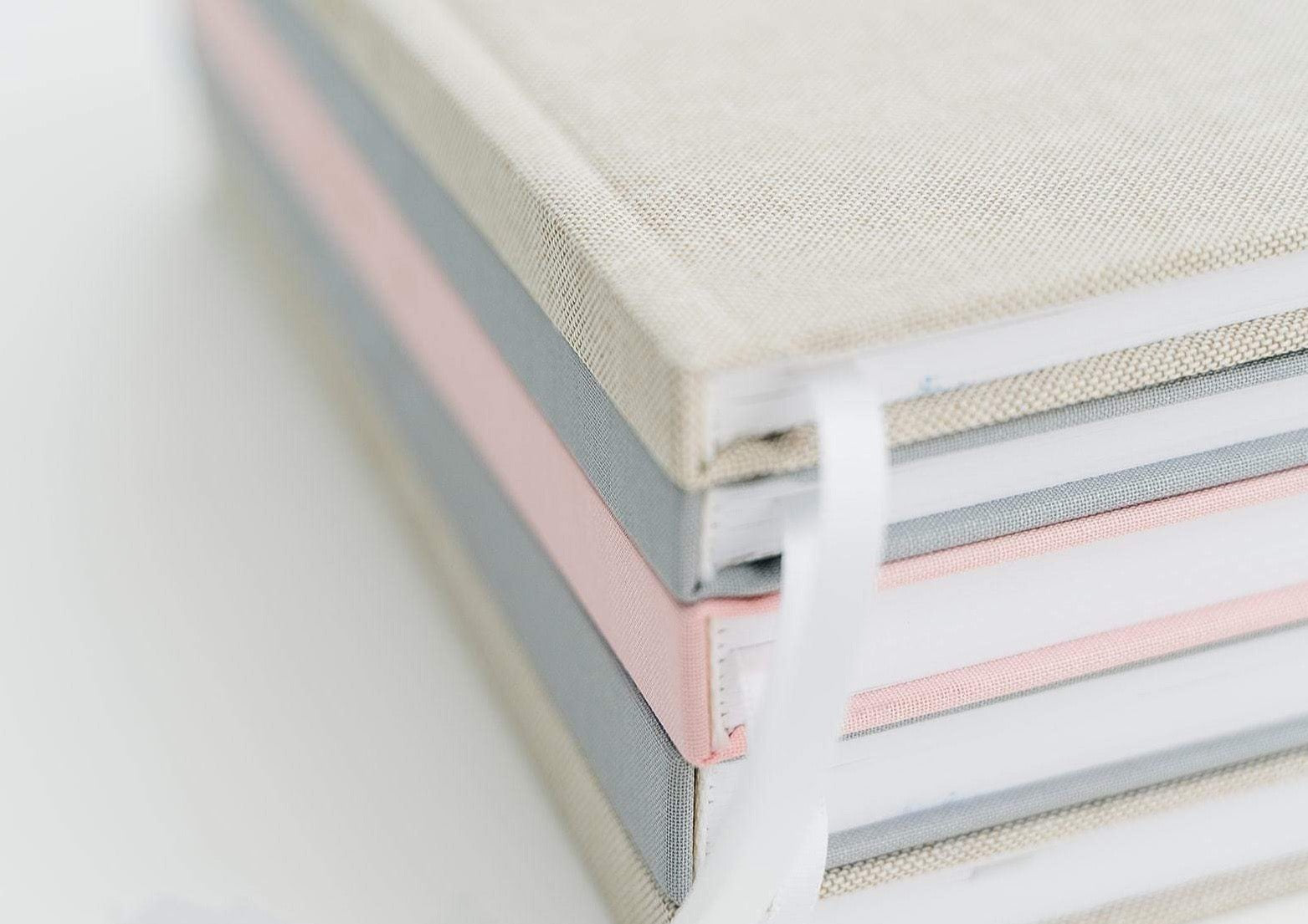 Linen Baby Book - Blush