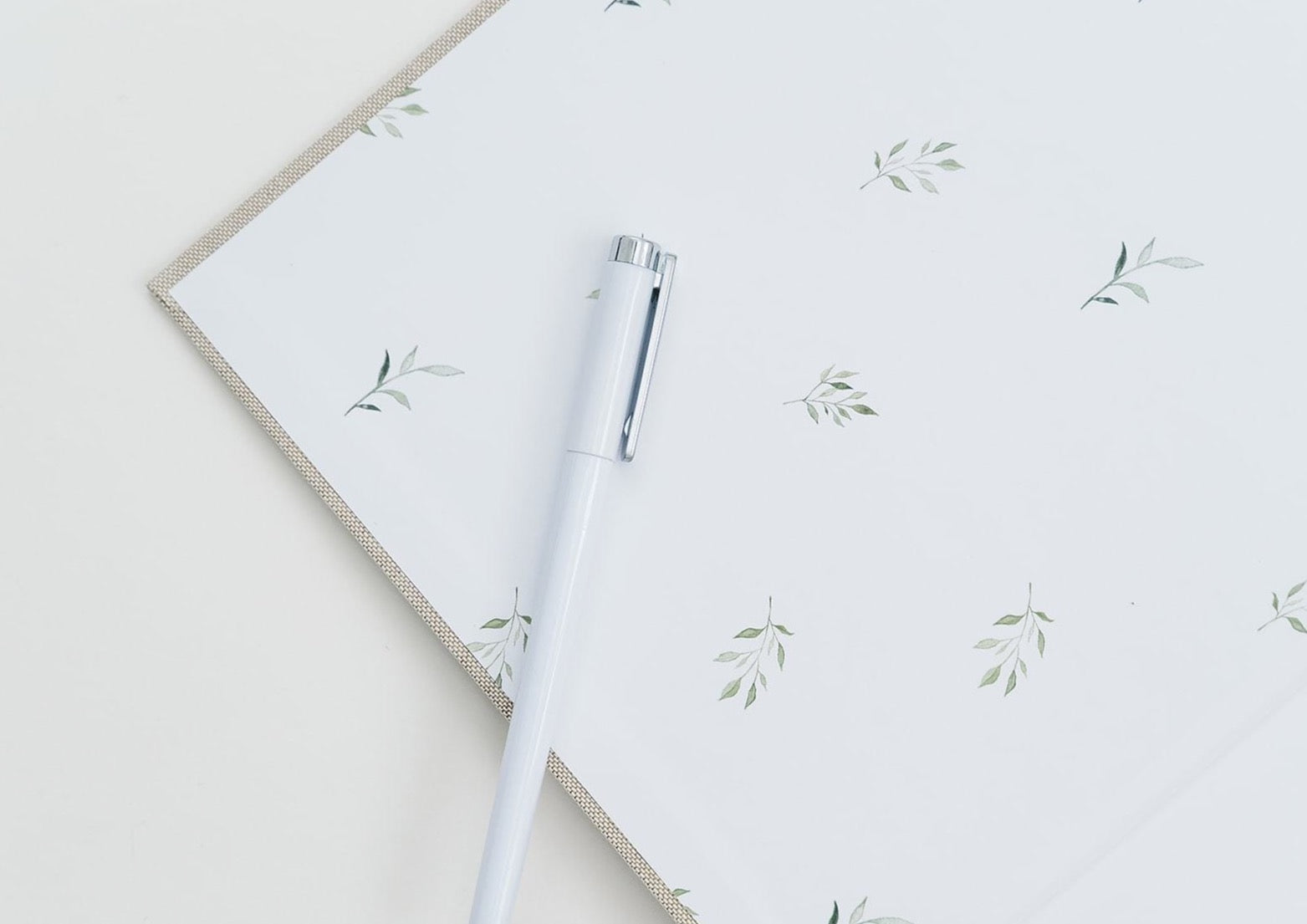 Linen Baby Book - Sage