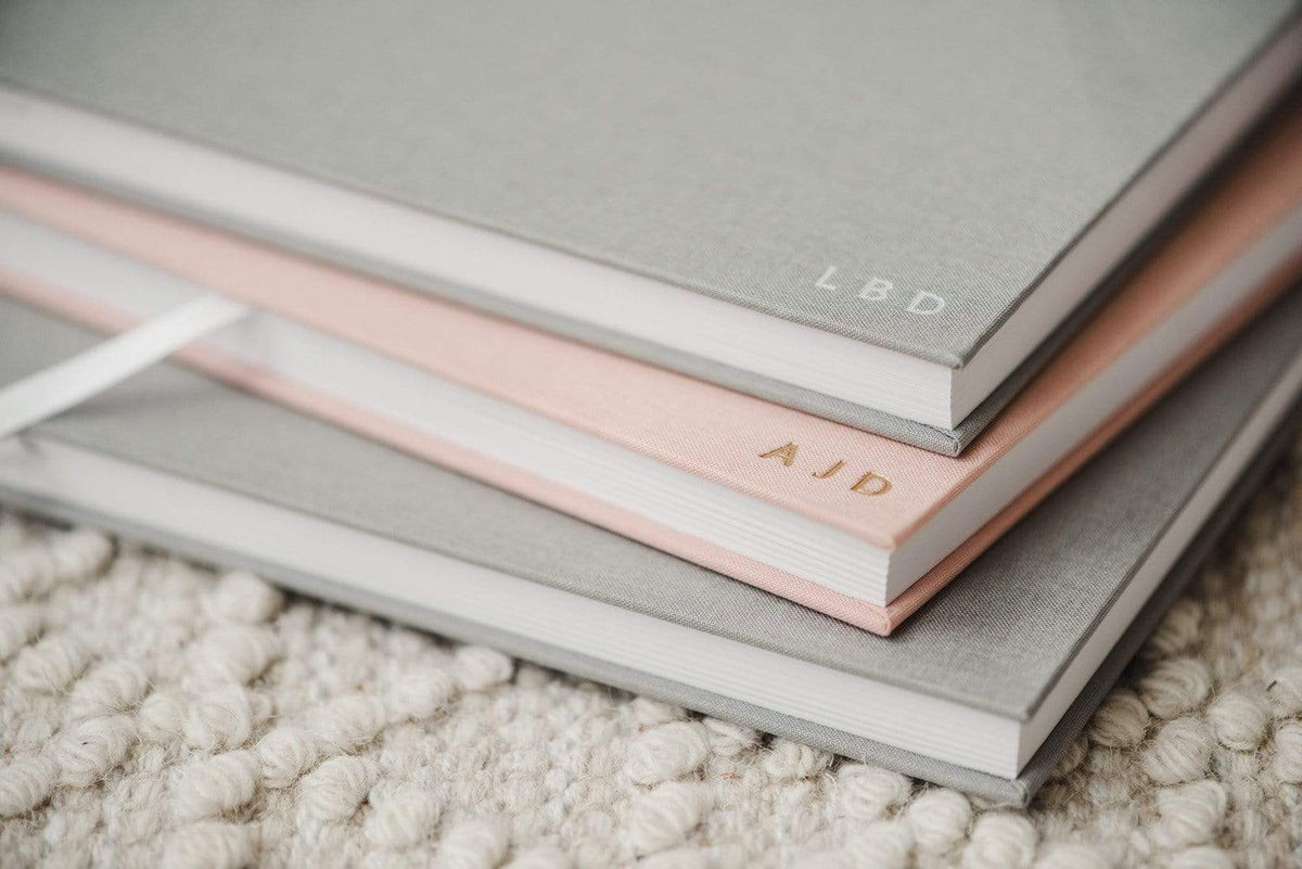 Linen Baby Book - Blue (Imperfect)