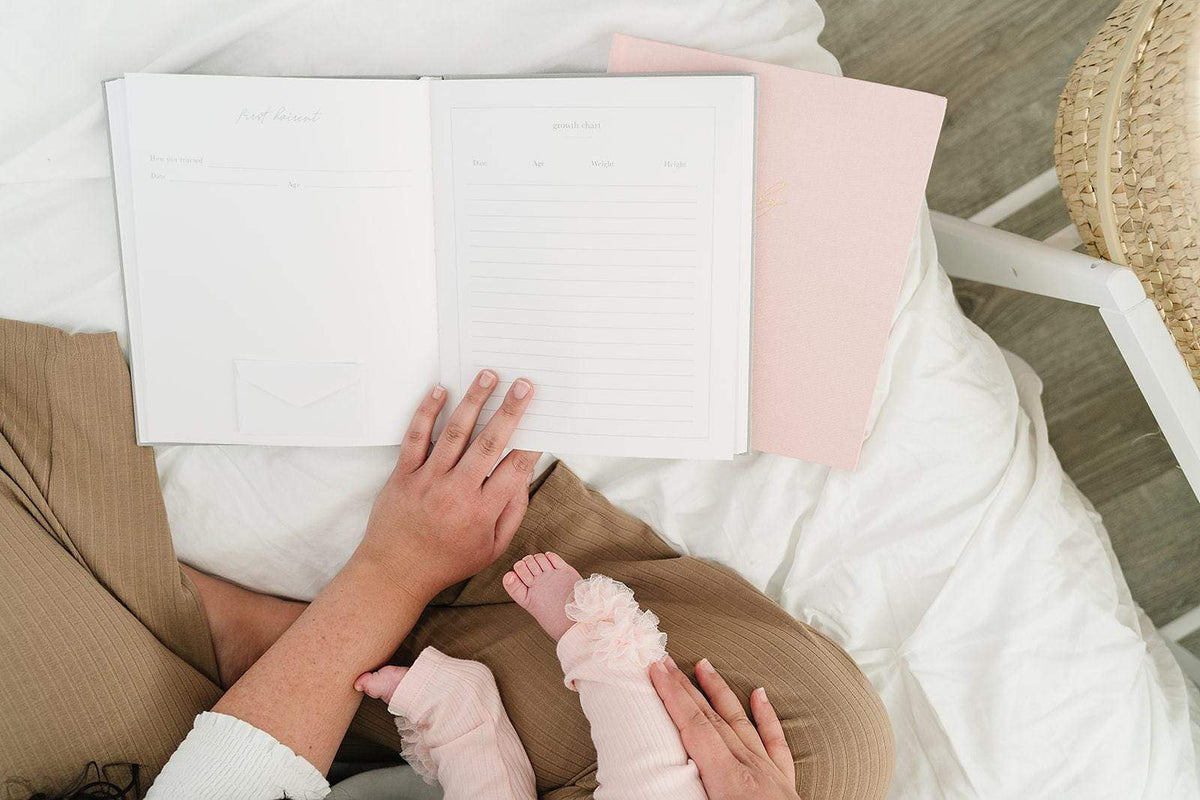 Linen Baby Book - Blue (Imperfect)